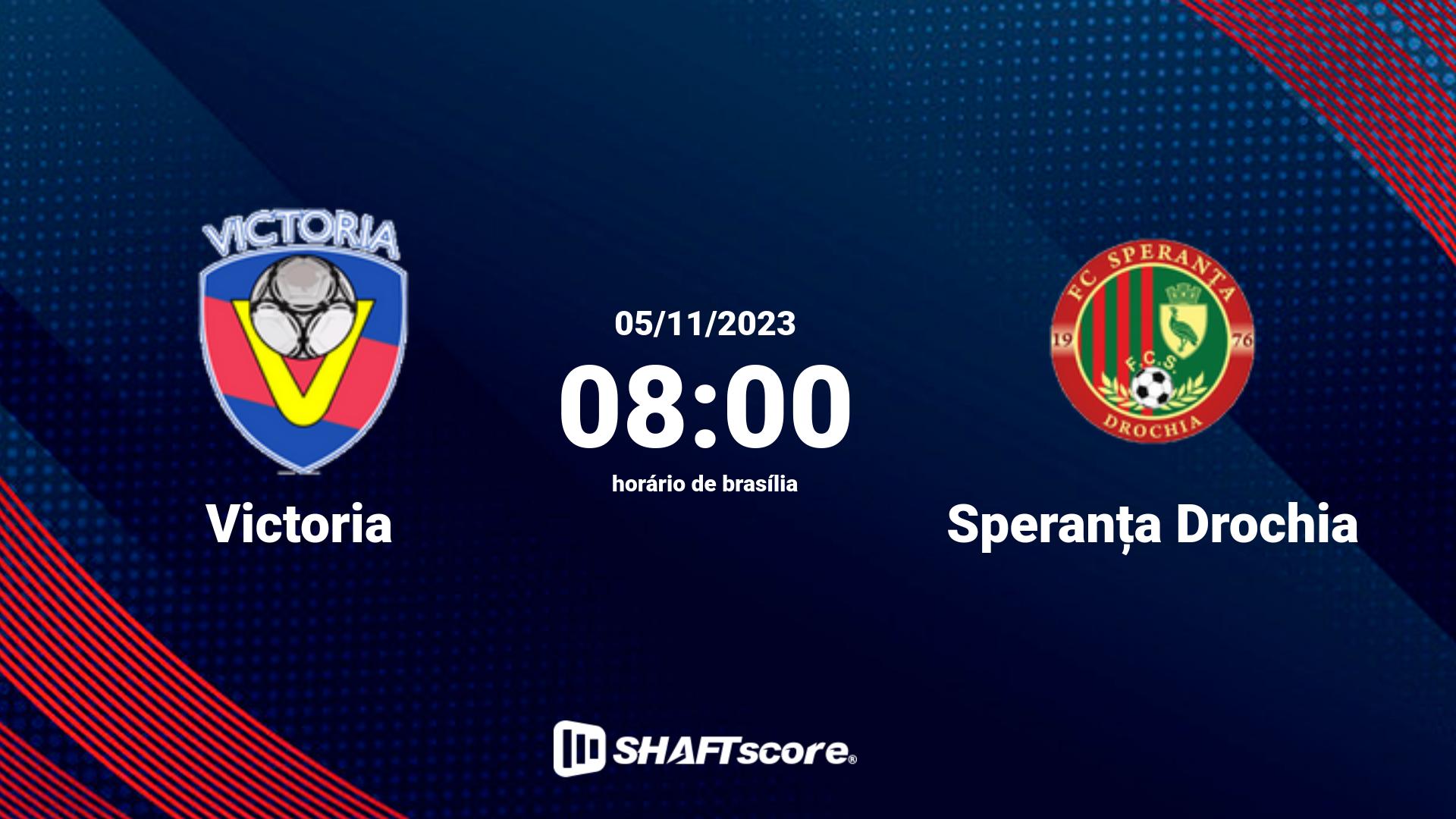 Estatísticas do jogo Victoria vs Speranța Drochia 05.11 08:00