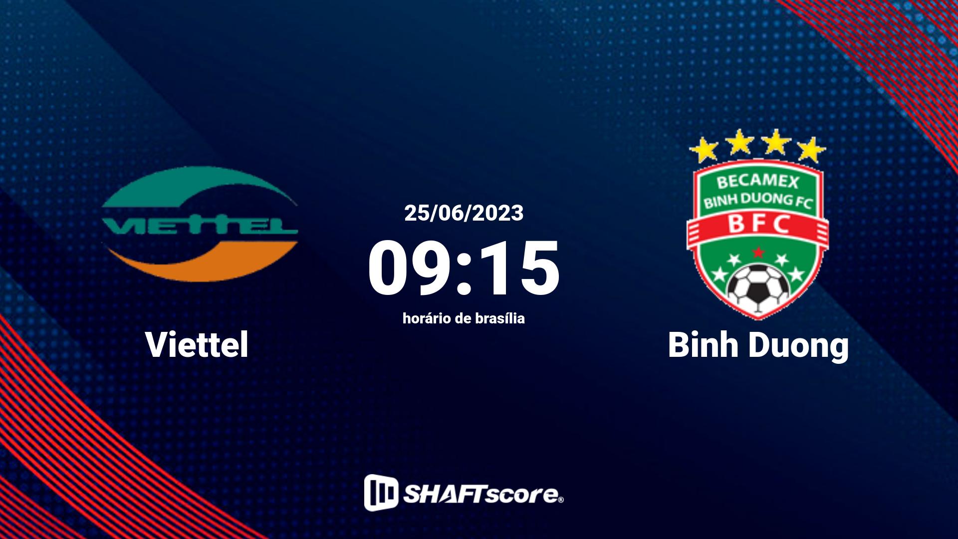 Estatísticas do jogo Viettel vs Binh Duong 25.06 09:15