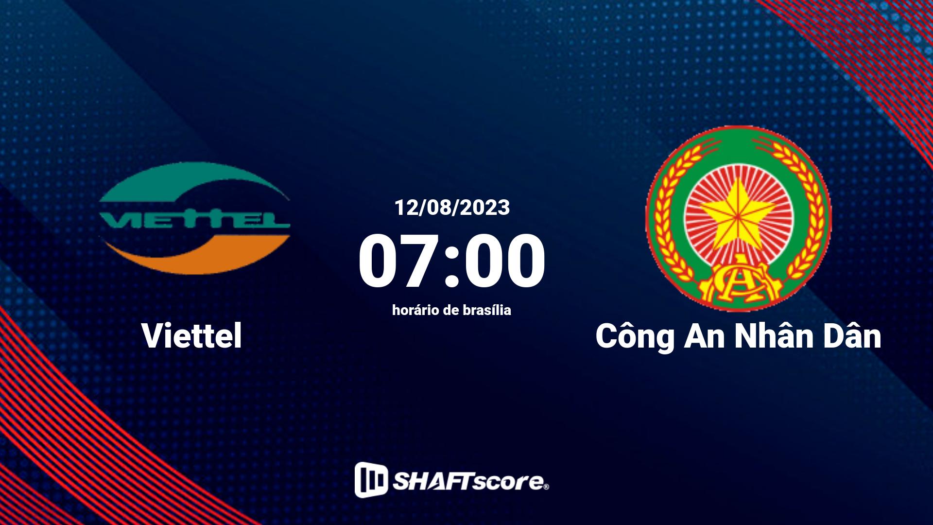 Estatísticas do jogo Viettel vs Công An Nhân Dân 12.08 07:00