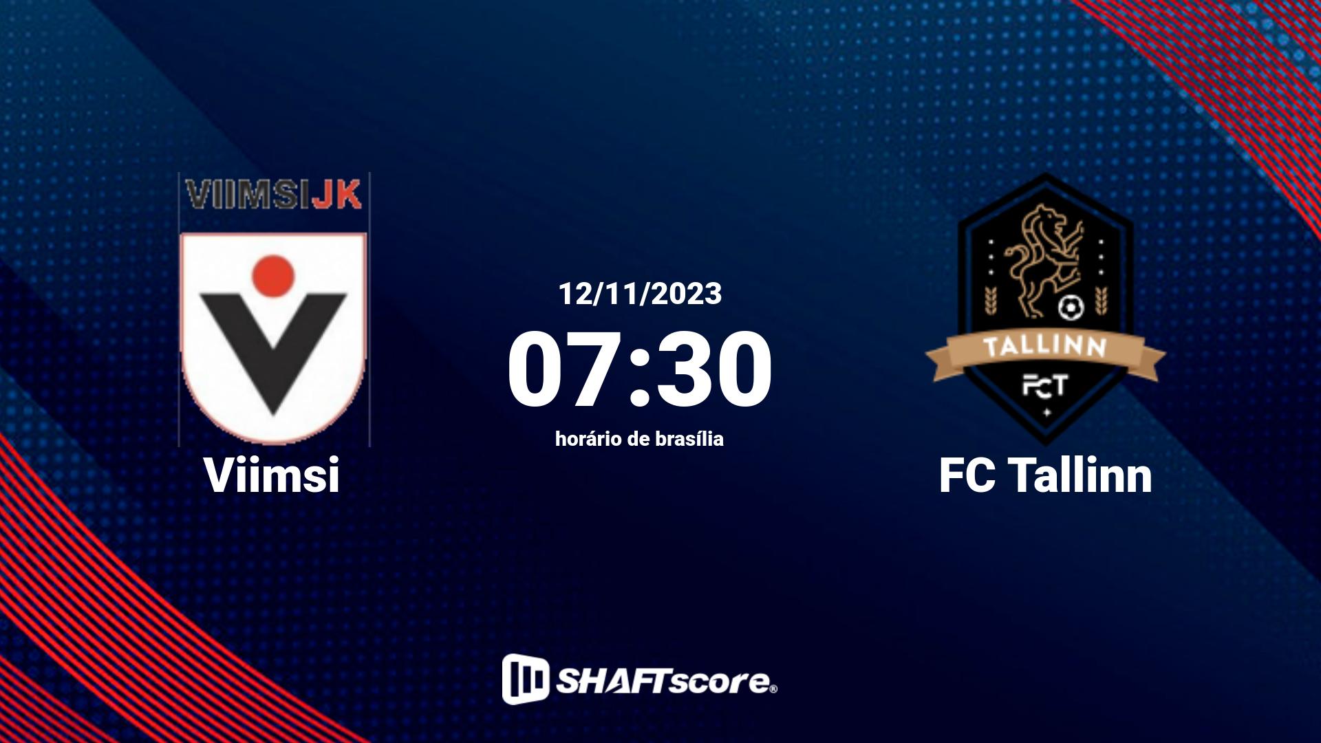 Estatísticas do jogo Viimsi vs FC Tallinn 12.11 07:30