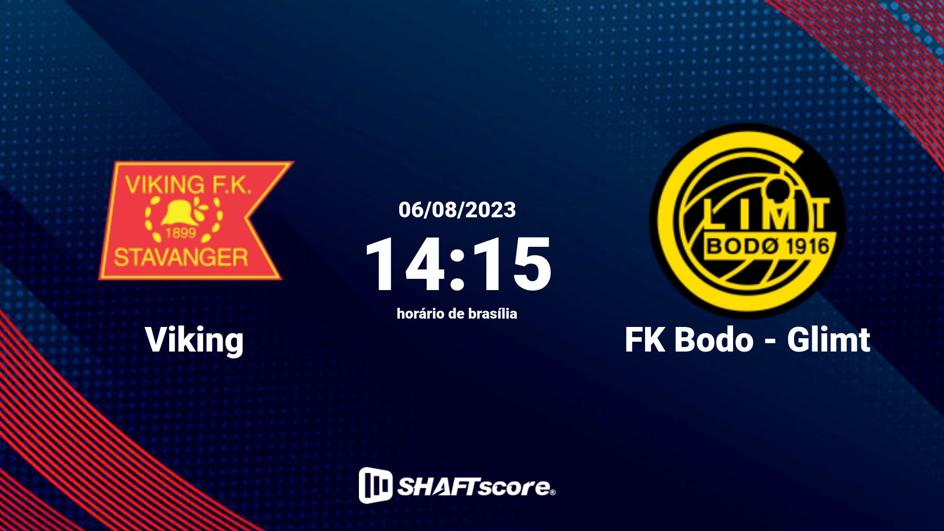 Estatísticas do jogo Viking vs FK Bodo - Glimt 06.08 14:15