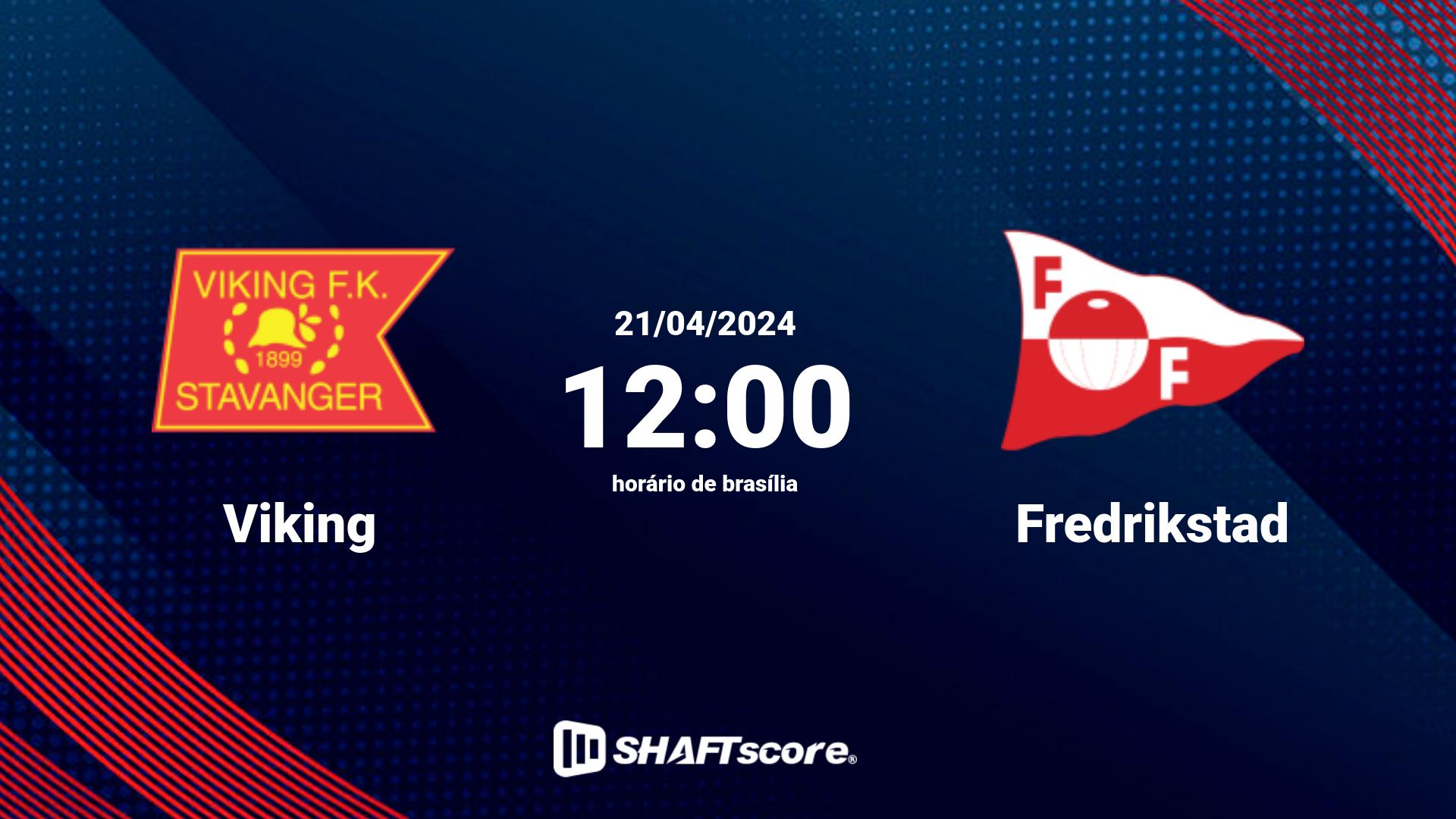 Estatísticas do jogo Viking vs Fredrikstad 21.04 12:00