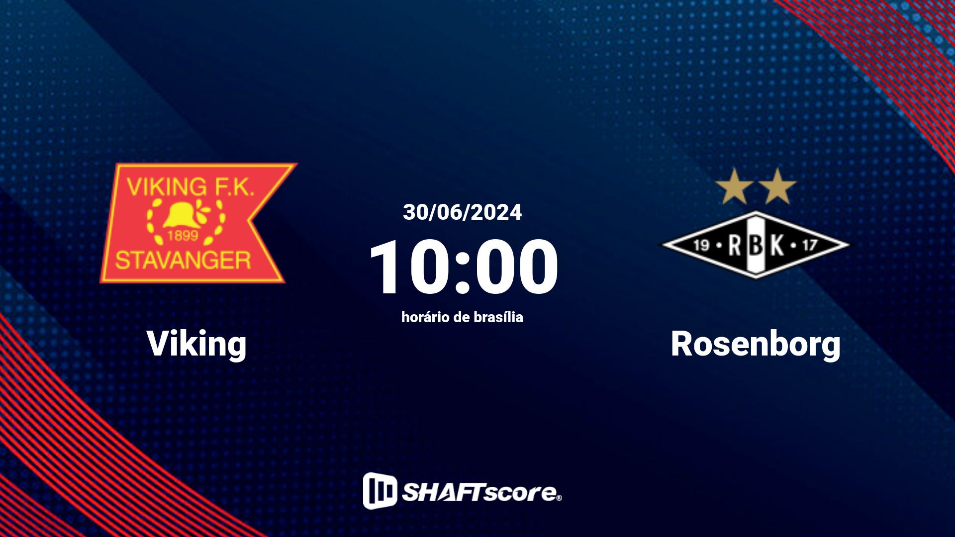 Estatísticas do jogo Viking vs Rosenborg 30.06 10:00