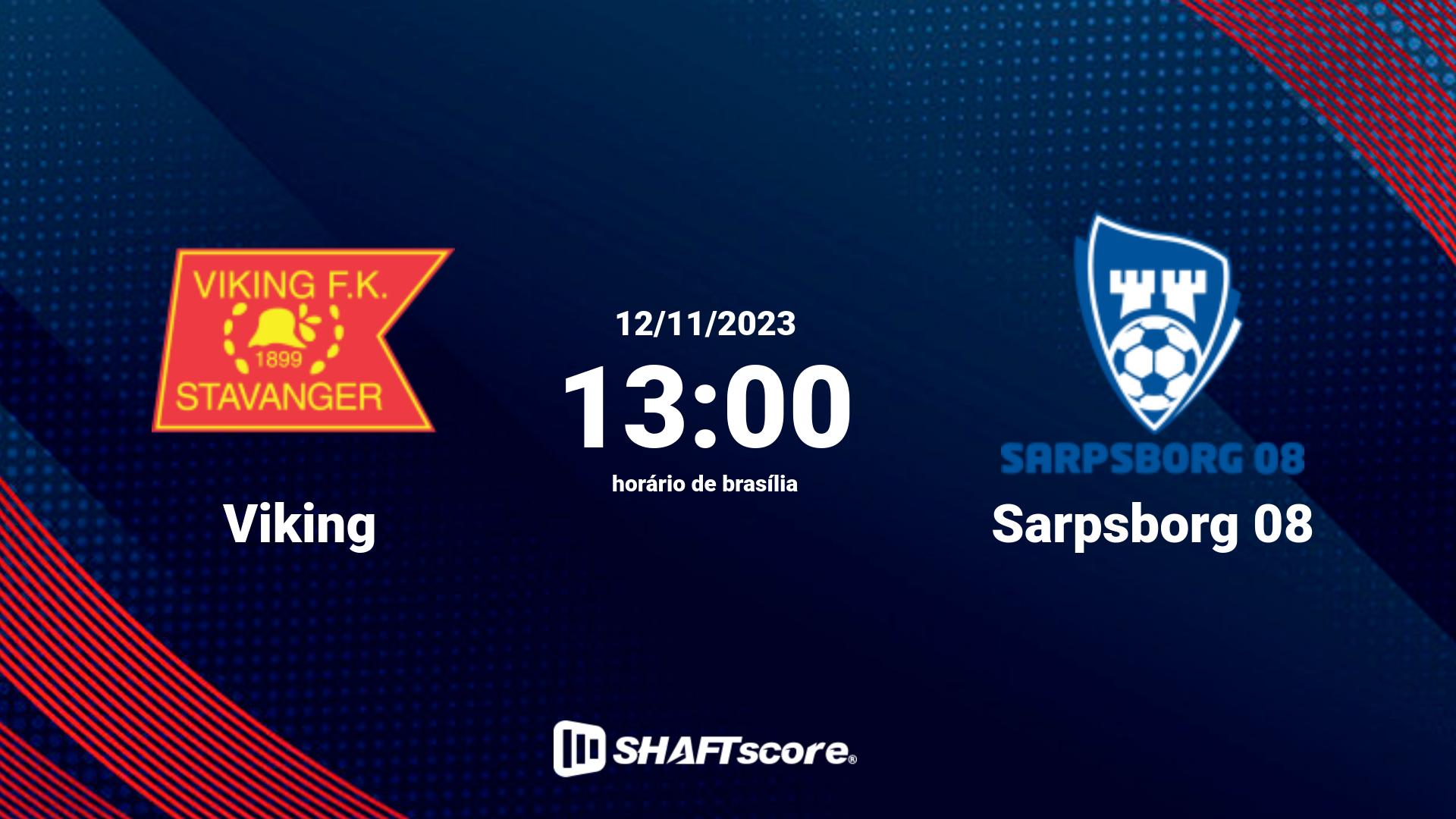 Estatísticas do jogo Viking vs Sarpsborg 08 12.11 13:00