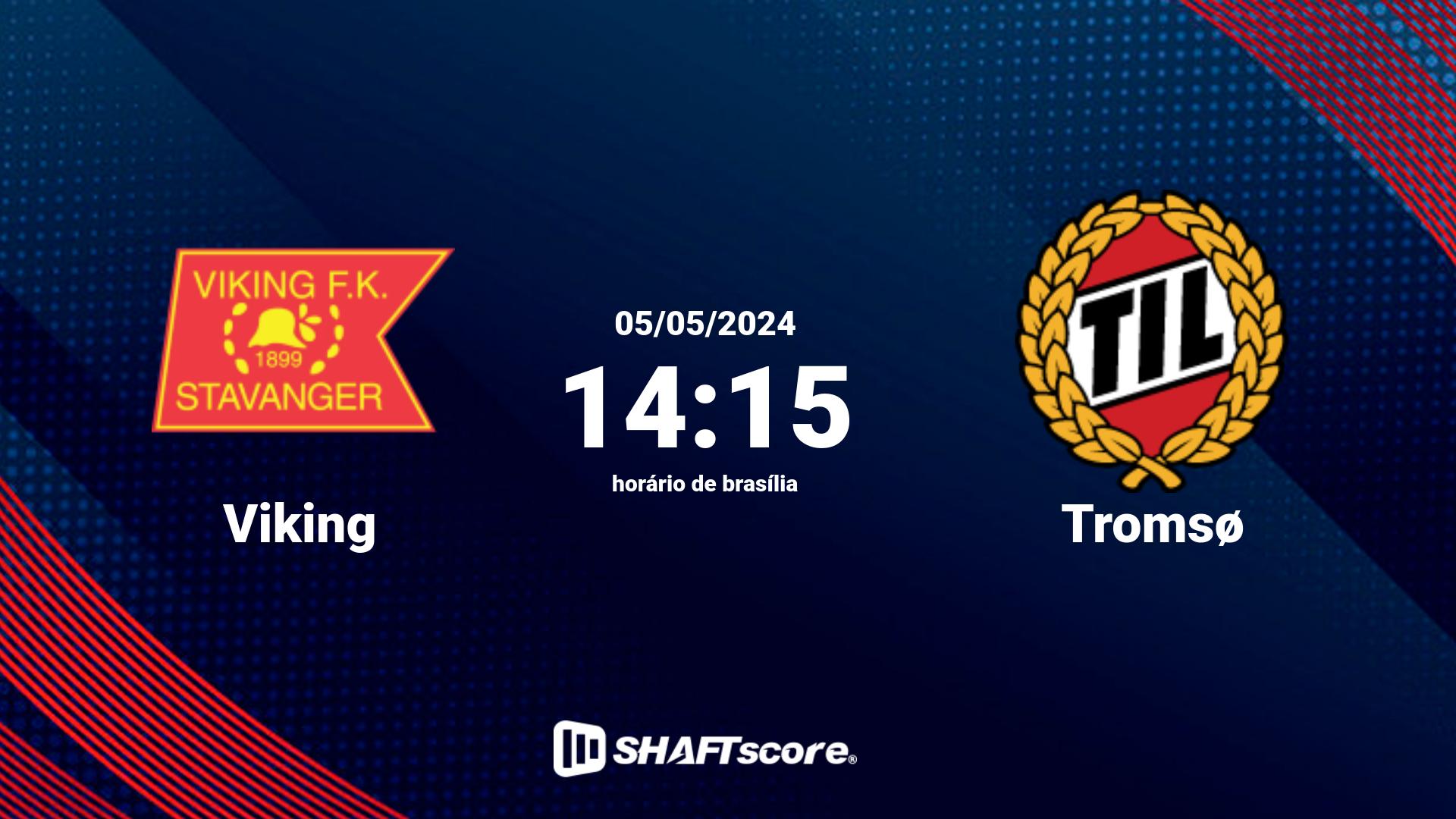 Estatísticas do jogo Viking vs Tromsø 05.05 14:15