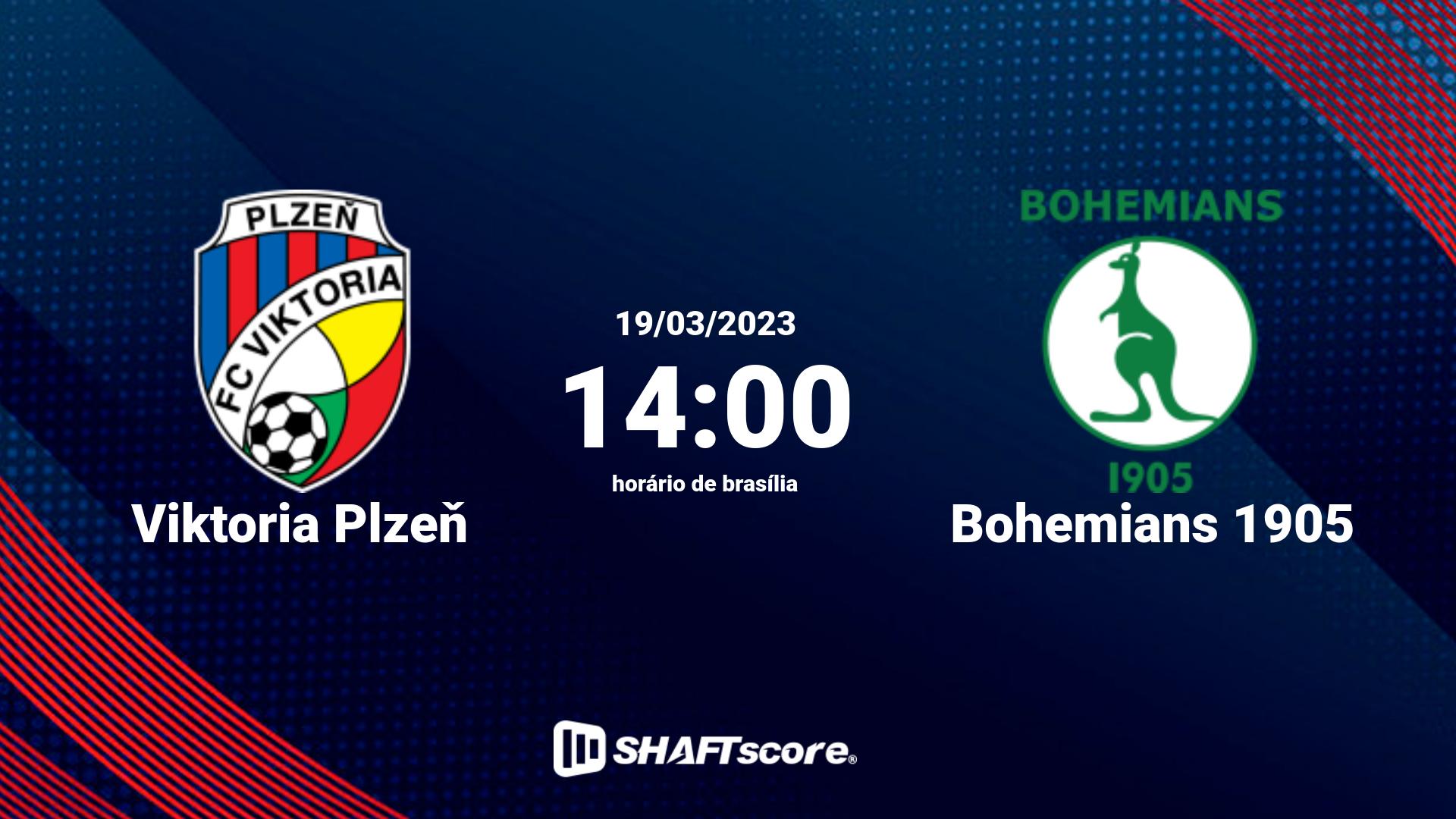 Estatísticas do jogo Viktoria Plzeň vs Bohemians 1905 19.03 14:00