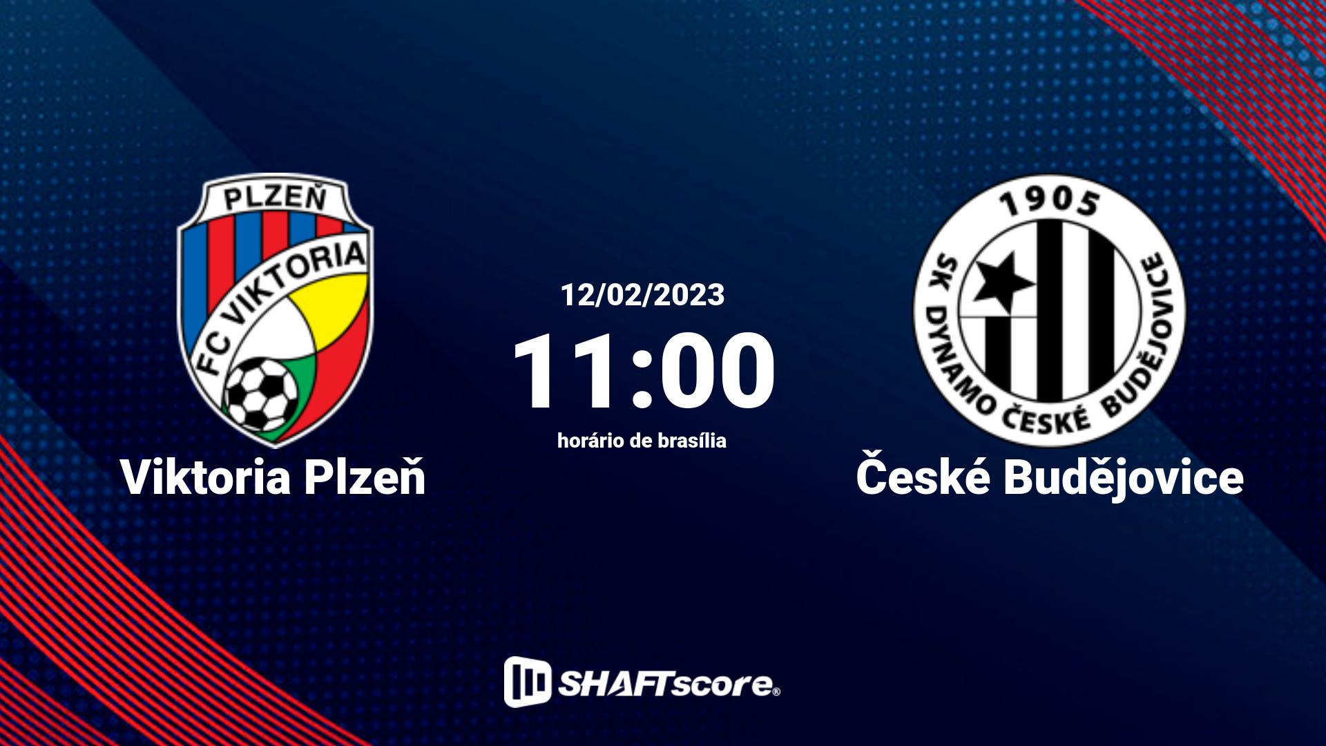 Estatísticas do jogo Viktoria Plzeň vs České Budějovice 12.02 11:00