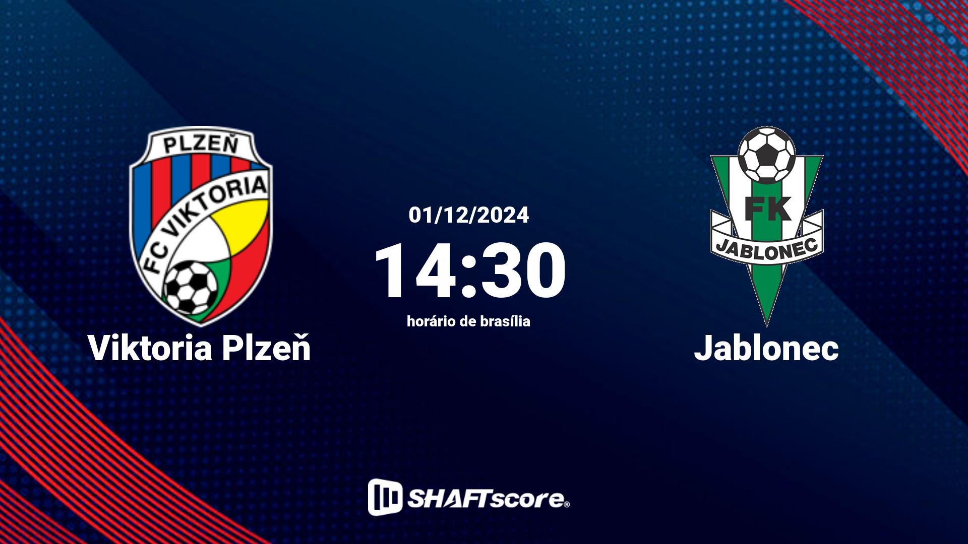 Estatísticas do jogo Viktoria Plzeň vs Jablonec 01.12 14:30