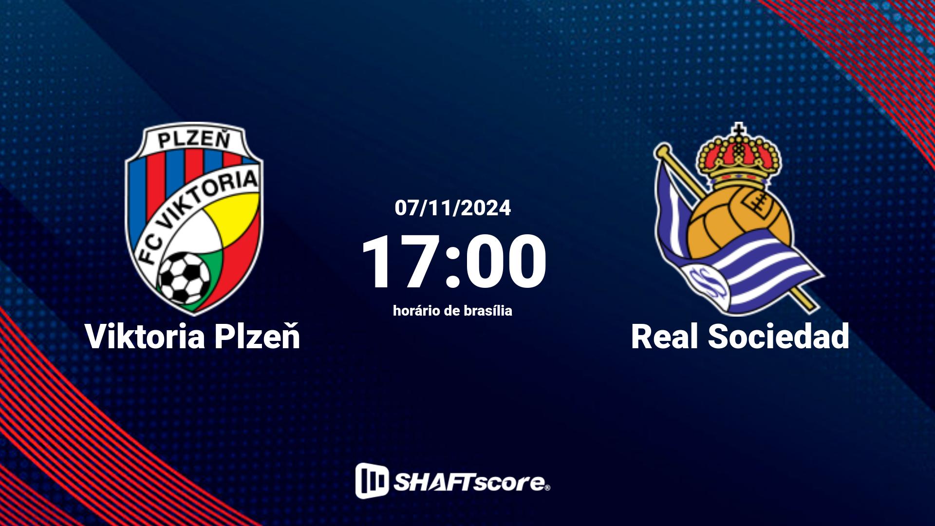 Estatísticas do jogo Viktoria Plzeň vs Real Sociedad 07.11 17:00