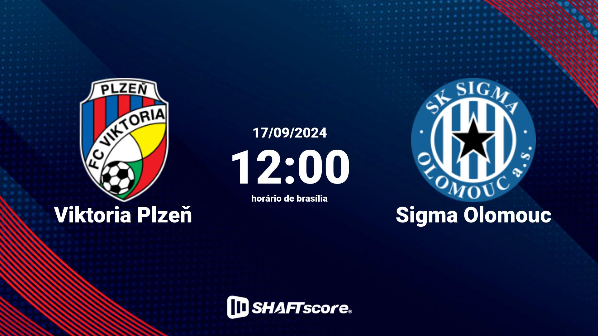 Estatísticas do jogo Viktoria Plzeň vs Sigma Olomouc 17.09 12:00