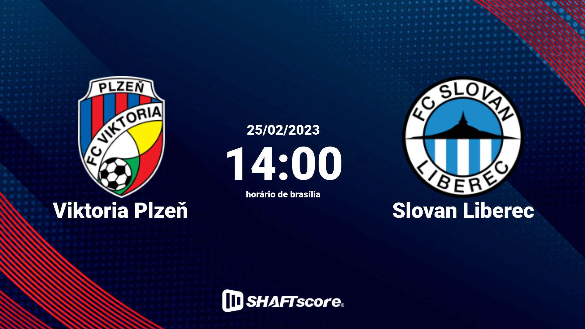 Estatísticas do jogo Viktoria Plzeň vs Slovan Liberec 25.02 14:00