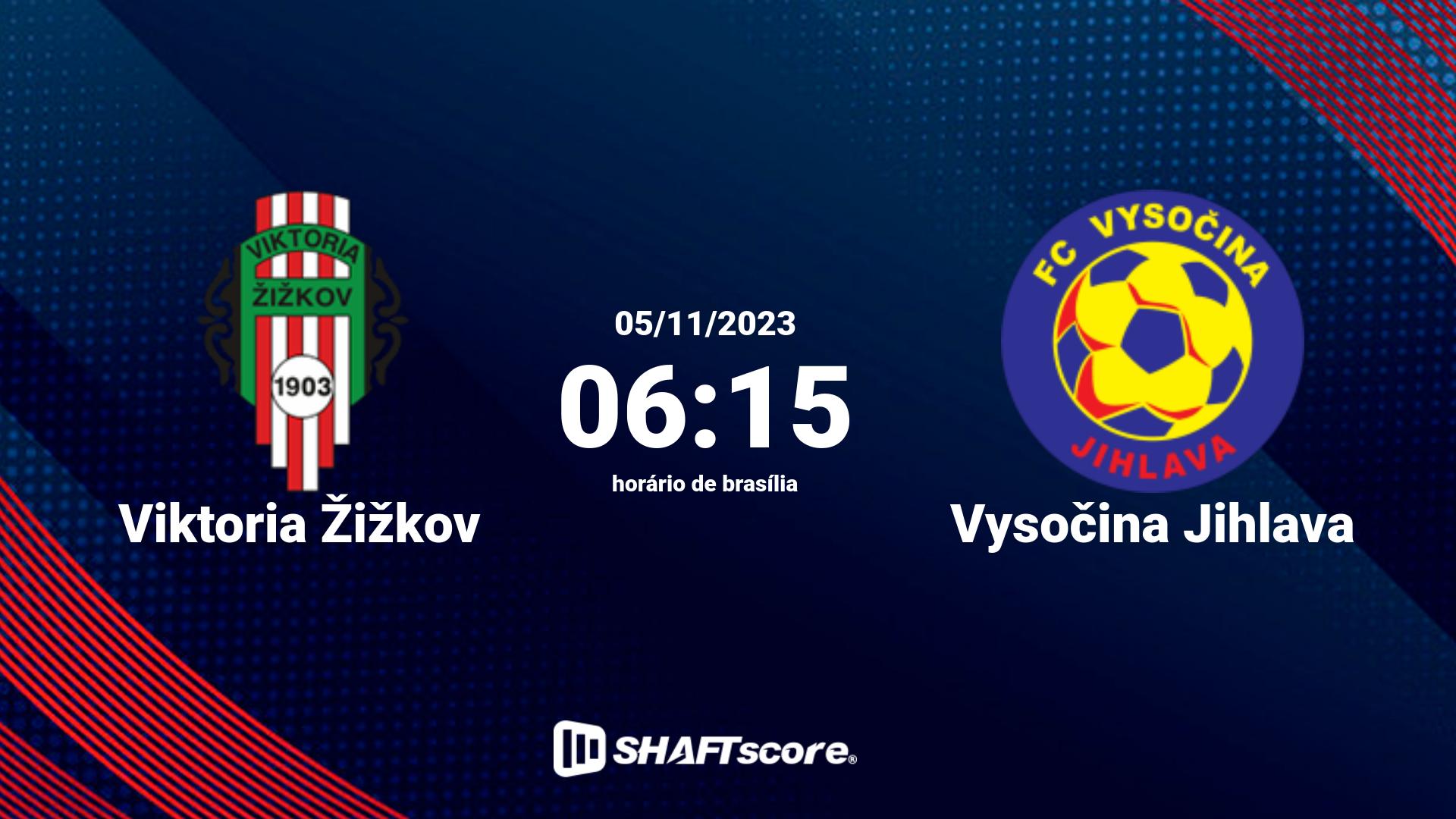 Estatísticas do jogo Viktoria Žižkov vs Vysočina Jihlava 05.11 06:15