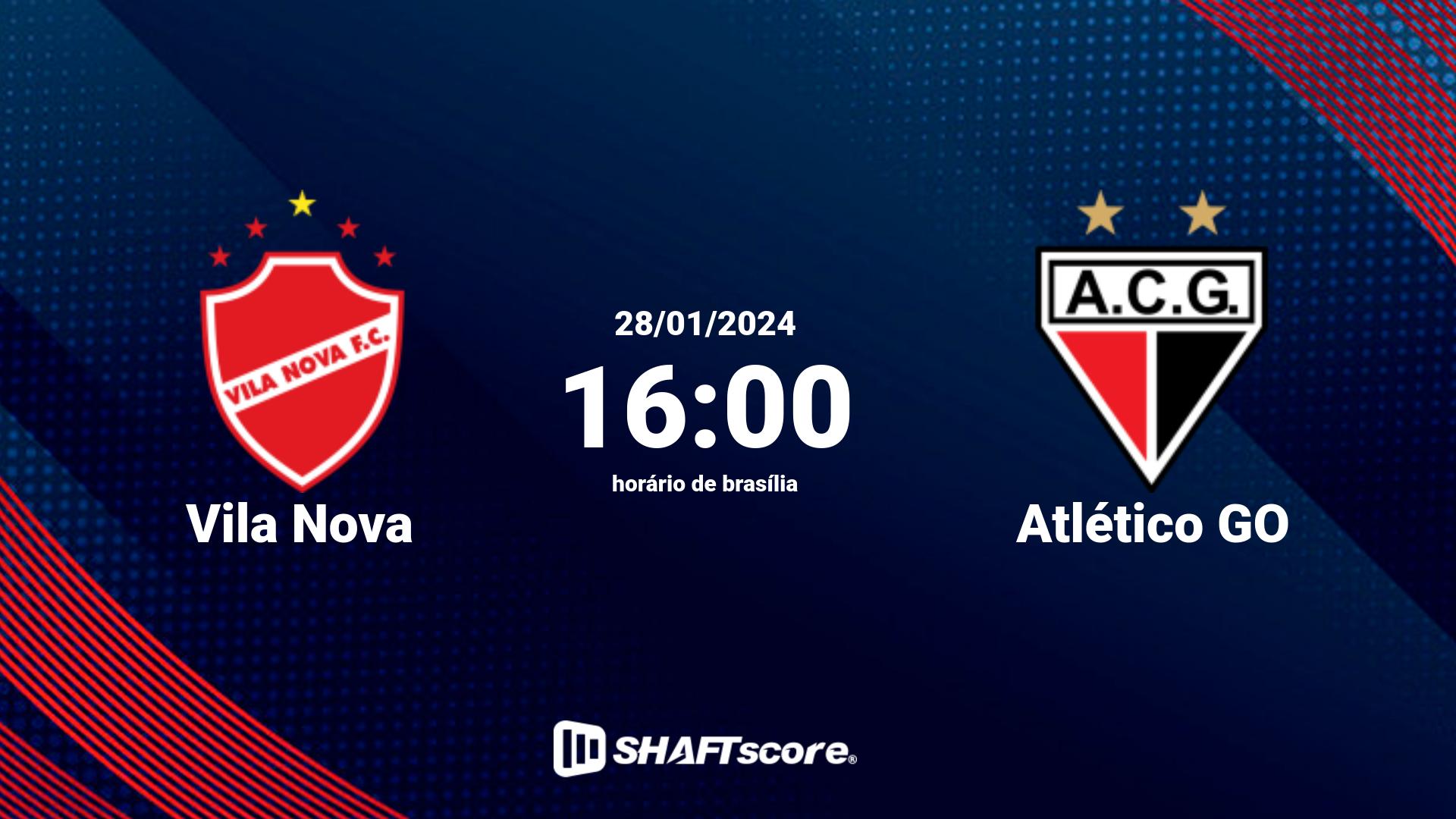 Estatísticas do jogo Vila Nova vs Atlético GO 28.01 16:00