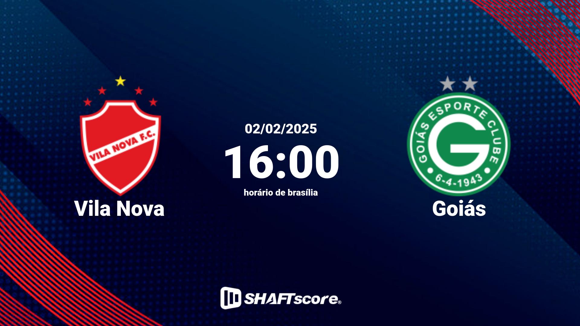 Estatísticas do jogo Vila Nova vs Goiás 02.02 16:00