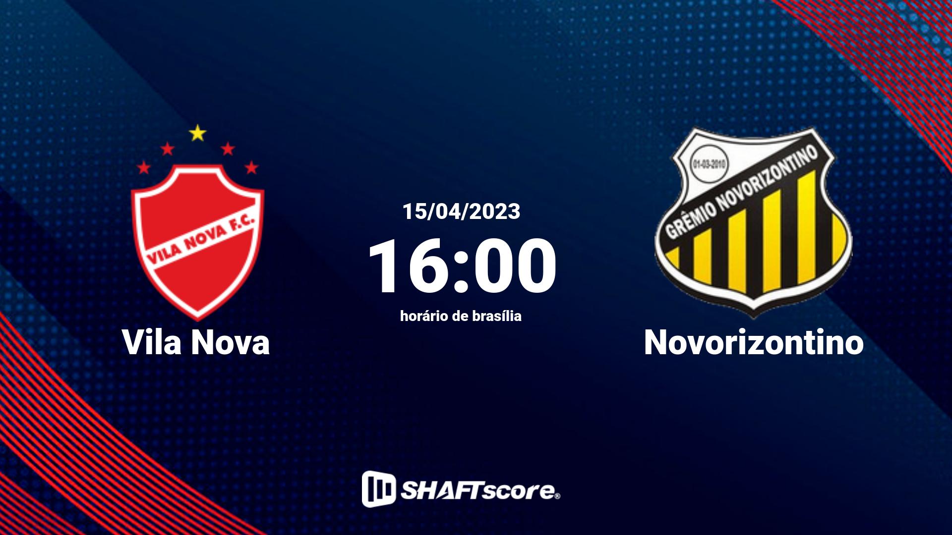 Estatísticas do jogo Vila Nova vs Novorizontino 15.04 16:00