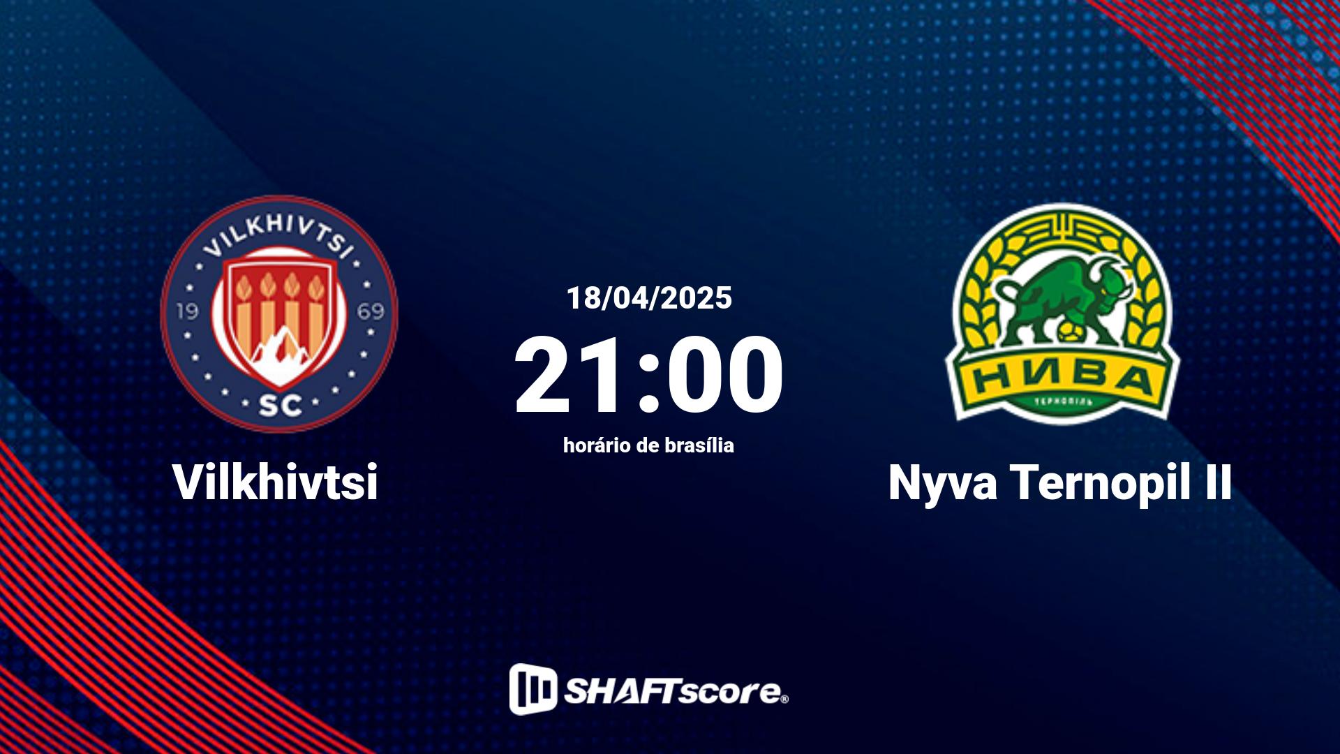 Estatísticas do jogo Vilkhivtsi vs Nyva Ternopil II 18.04 21:00