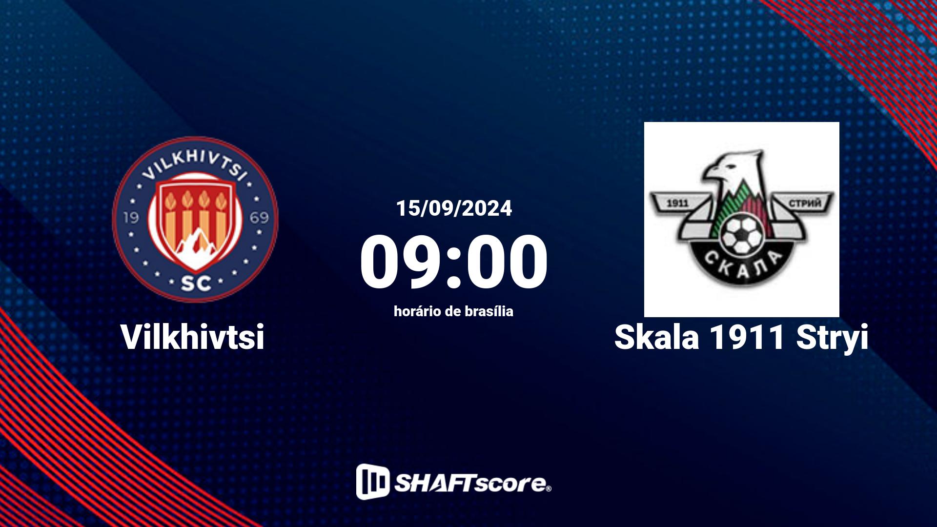 Estatísticas do jogo Vilkhivtsi vs Skala 1911 Stryi 15.09 09:00