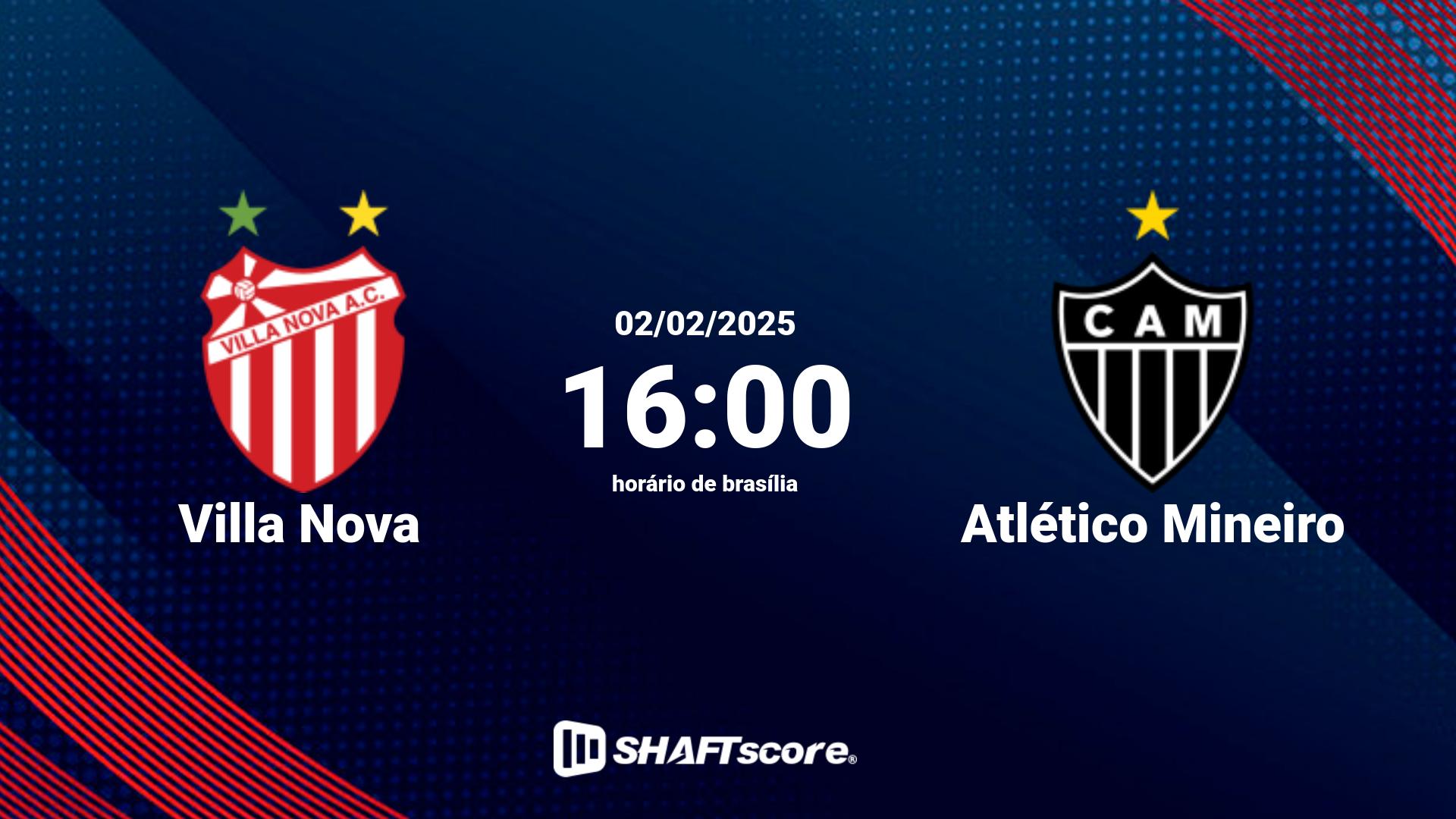 Estatísticas do jogo Villa Nova vs Atlético Mineiro 02.02 16:00