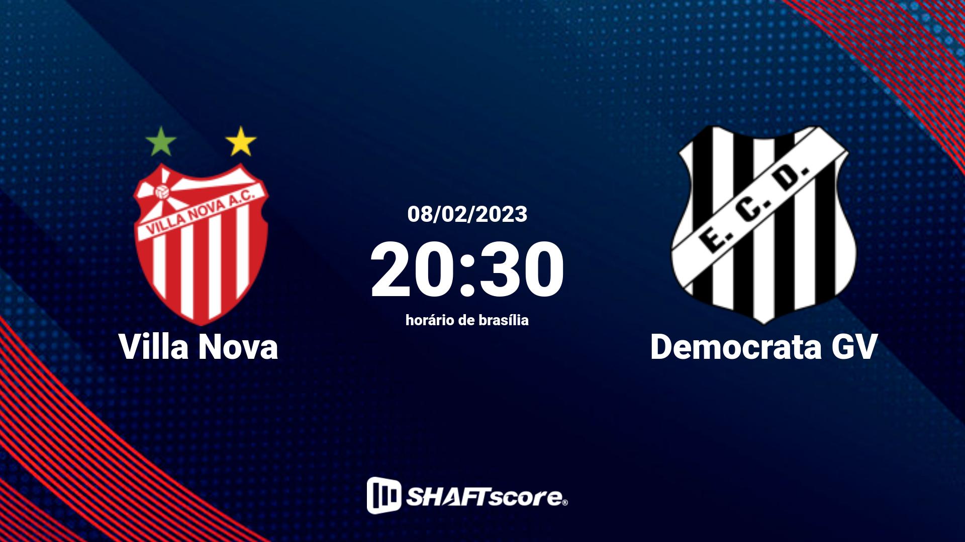 Estatísticas do jogo Villa Nova vs Democrata GV 08.02 20:30