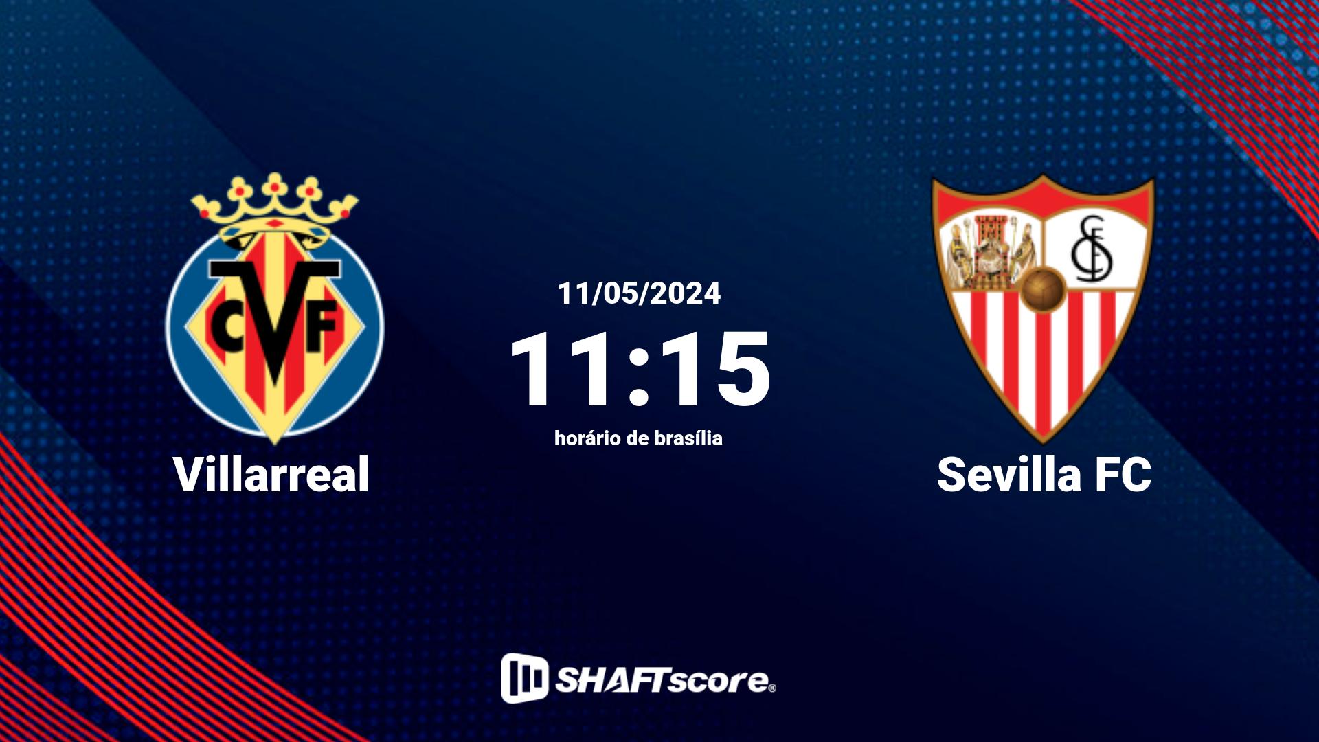 Estatísticas do jogo Villarreal vs Sevilla FC 11.05 11:15