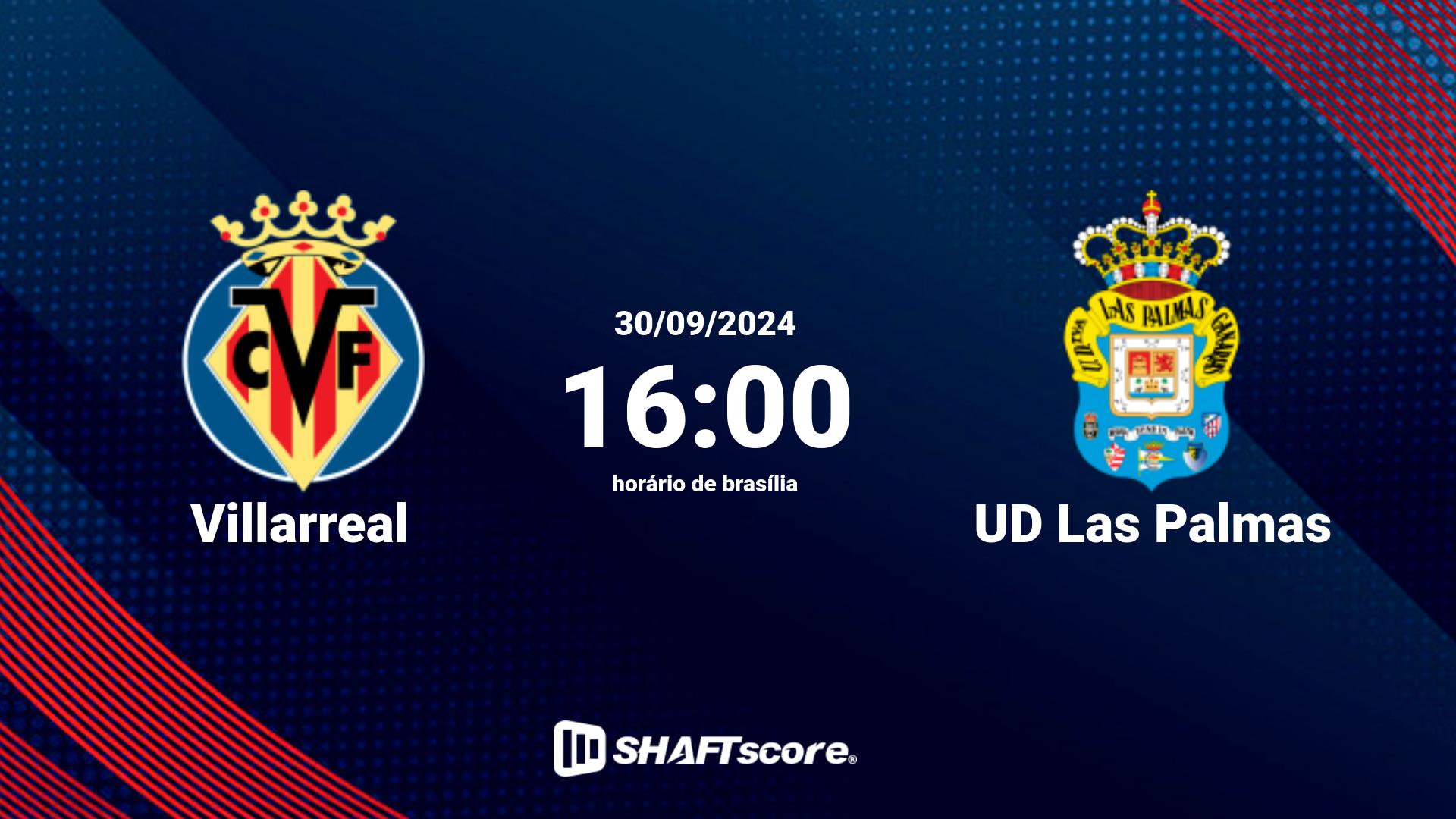 Estatísticas do jogo Villarreal vs UD Las Palmas 30.09 16:00