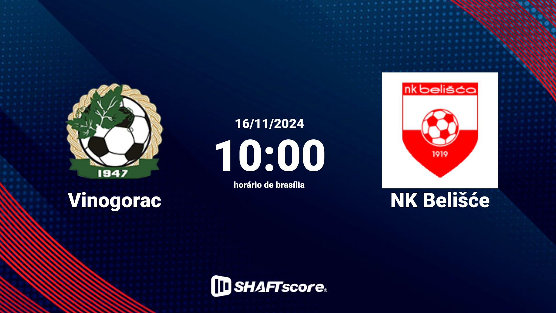 Estatísticas do jogo Vinogorac vs NK Belišće 16.11 10:00