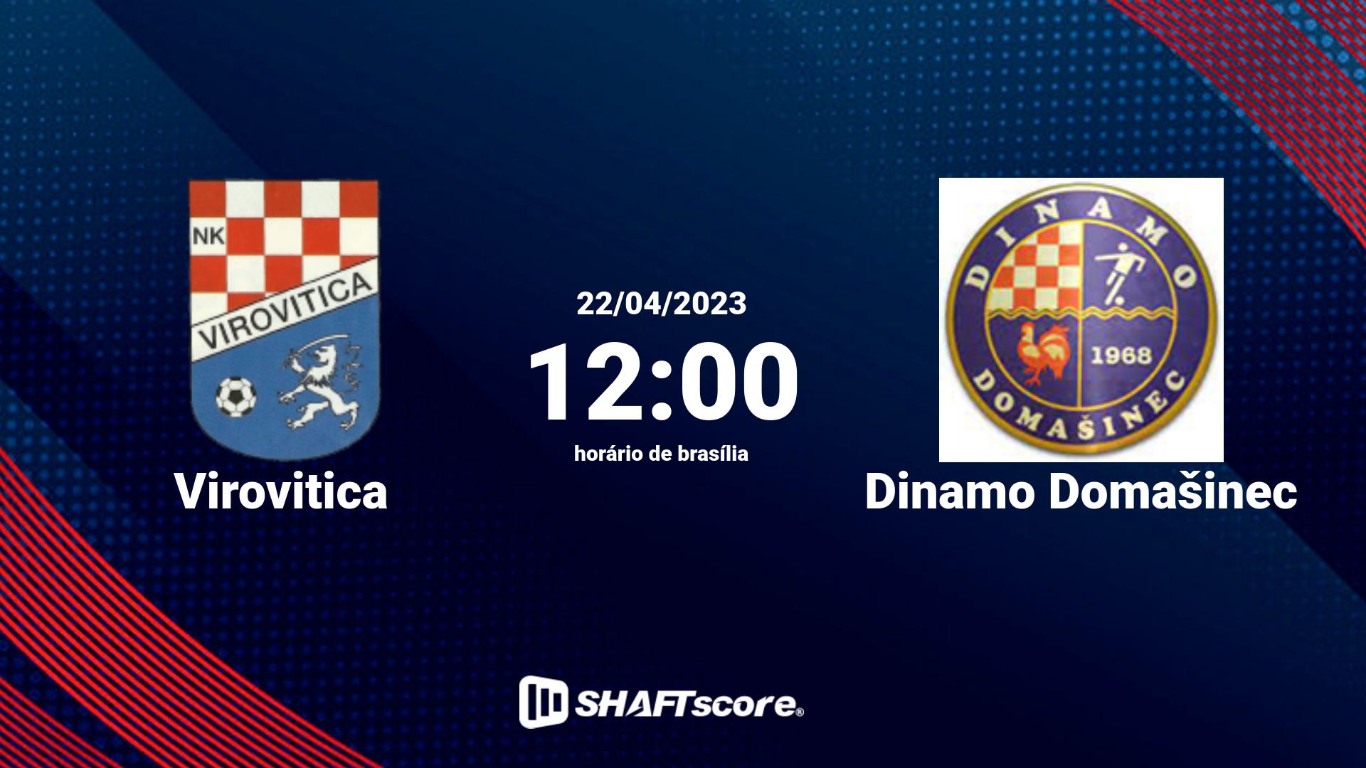 Estatísticas do jogo Virovitica vs Dinamo Domašinec 22.04 12:00