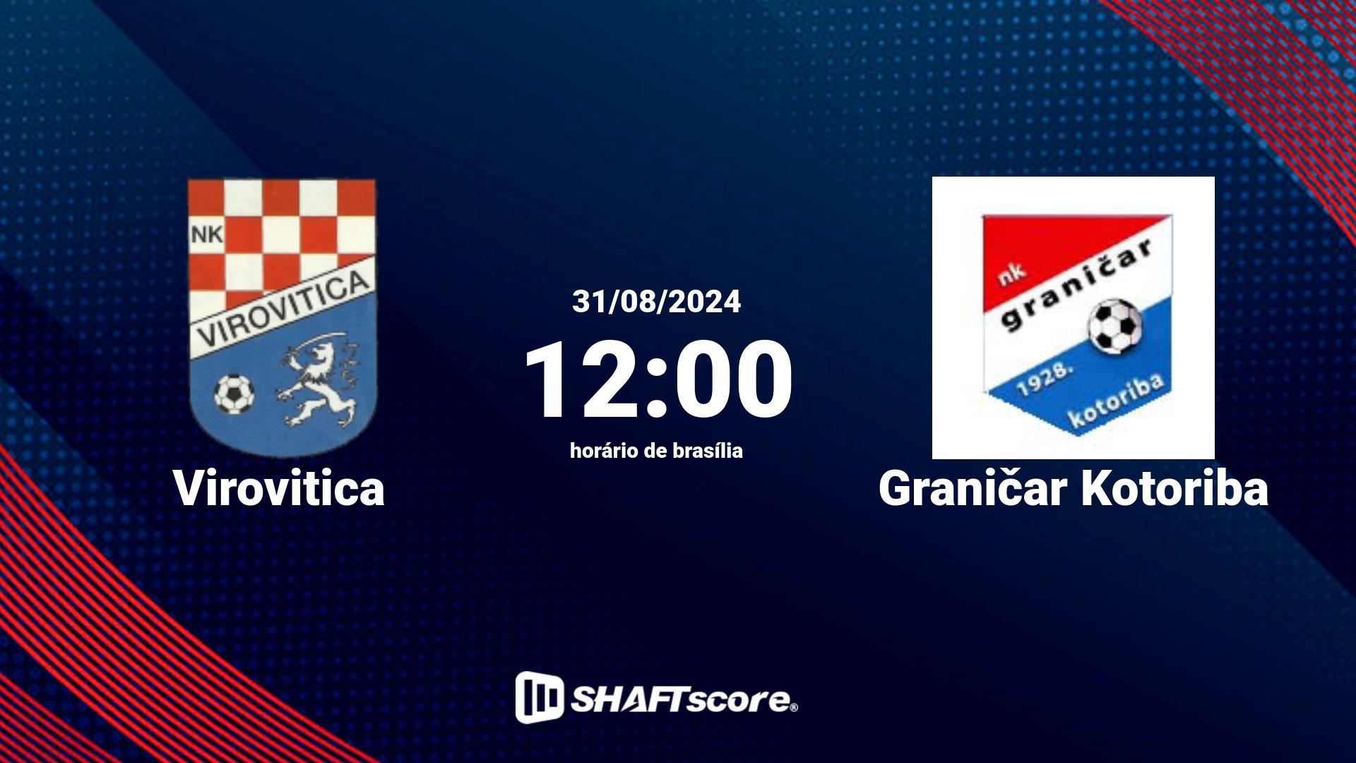 Estatísticas do jogo Virovitica vs Graničar Kotoriba 31.08 12:00