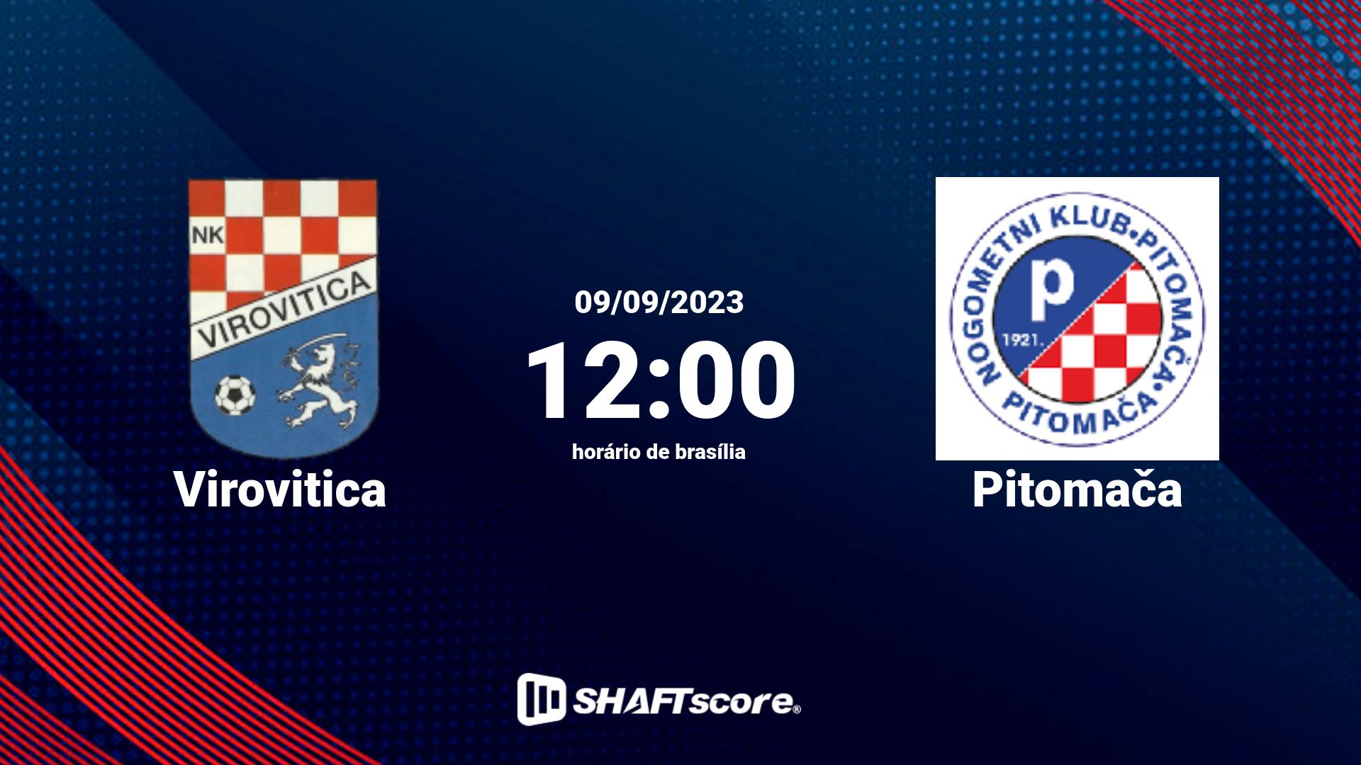 Estatísticas do jogo Virovitica vs Pitomača 09.09 12:00