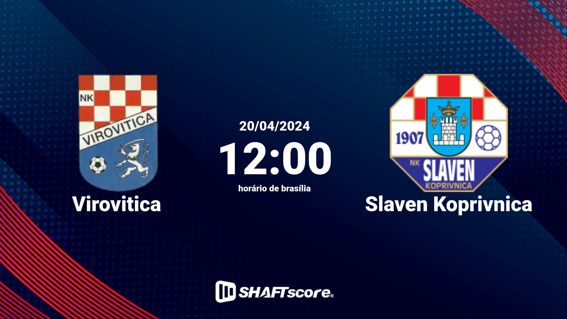 Estatísticas do jogo Virovitica vs Slaven Koprivnica 20.04 12:00