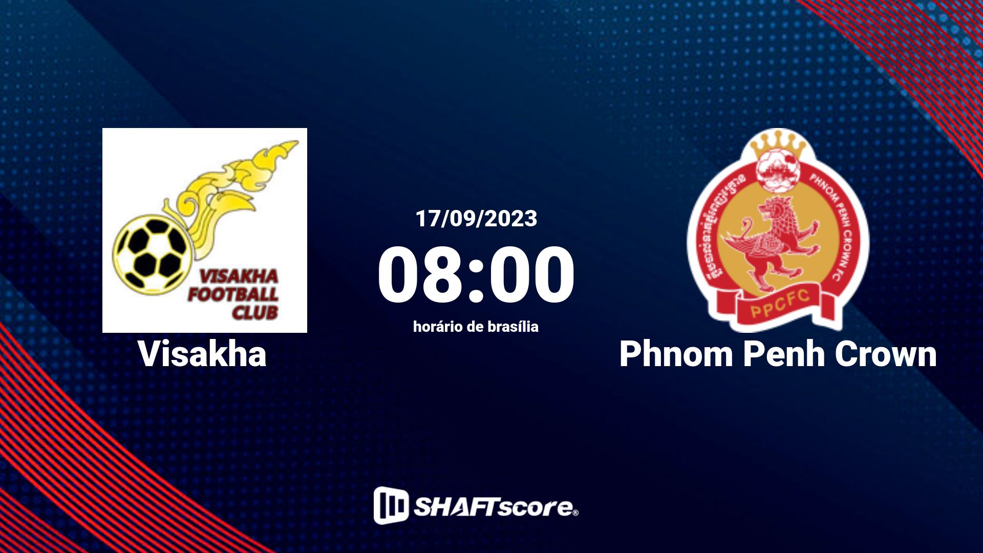 Estatísticas do jogo Visakha vs Phnom Penh Crown 17.09 08:00