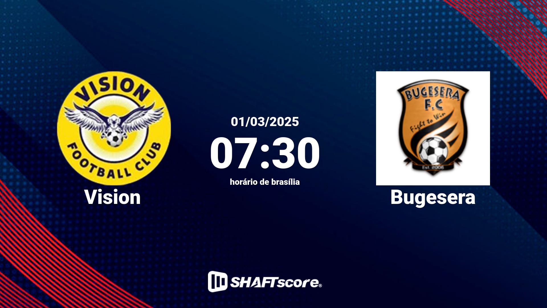 Estatísticas do jogo Vision vs Bugesera 01.03 07:30