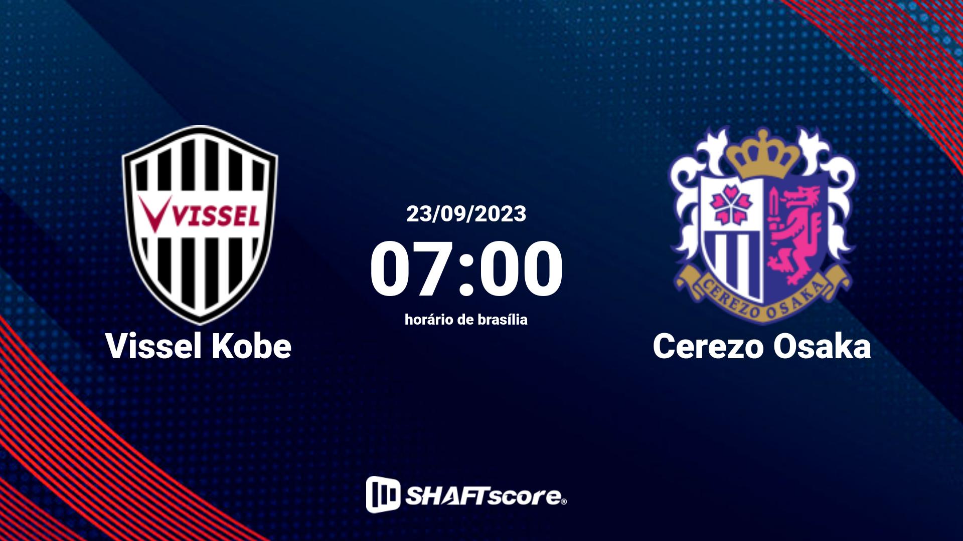 Estatísticas do jogo Vissel Kobe vs Cerezo Osaka 23.09 07:00