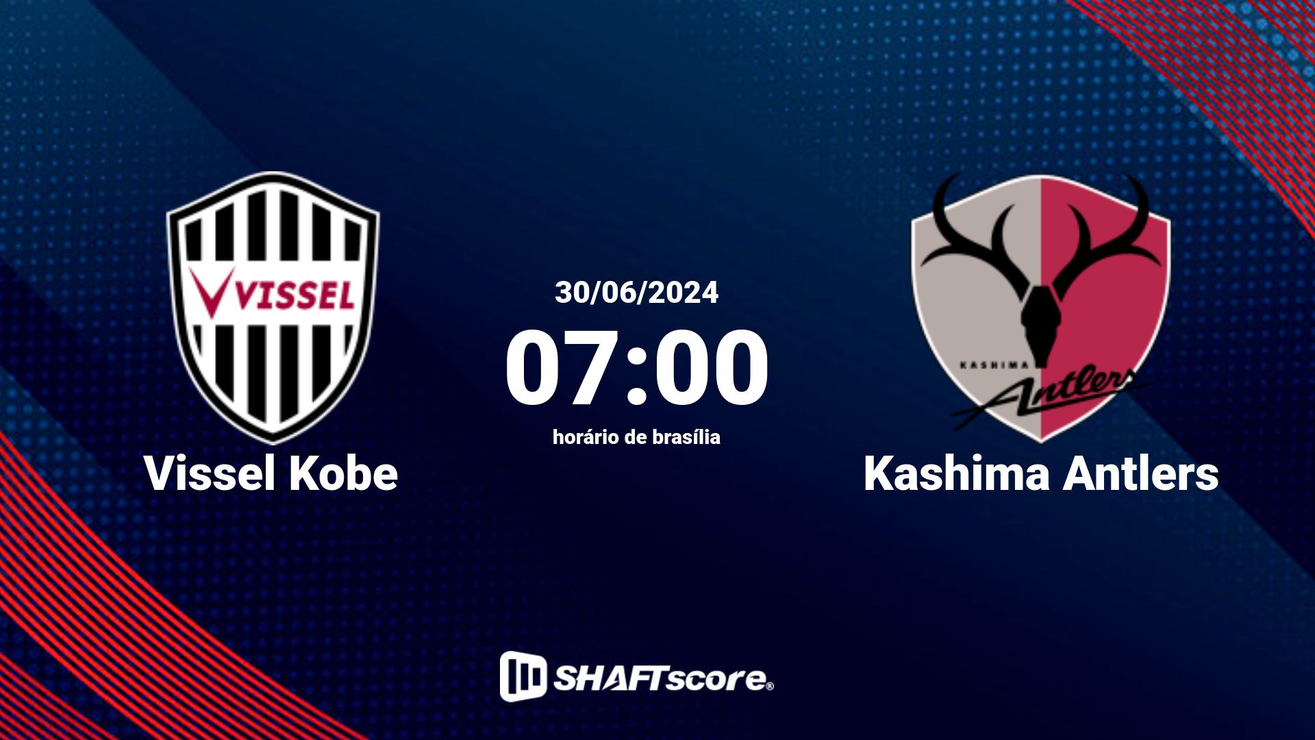 Estatísticas do jogo Vissel Kobe vs Kashima Antlers 30.06 07:00