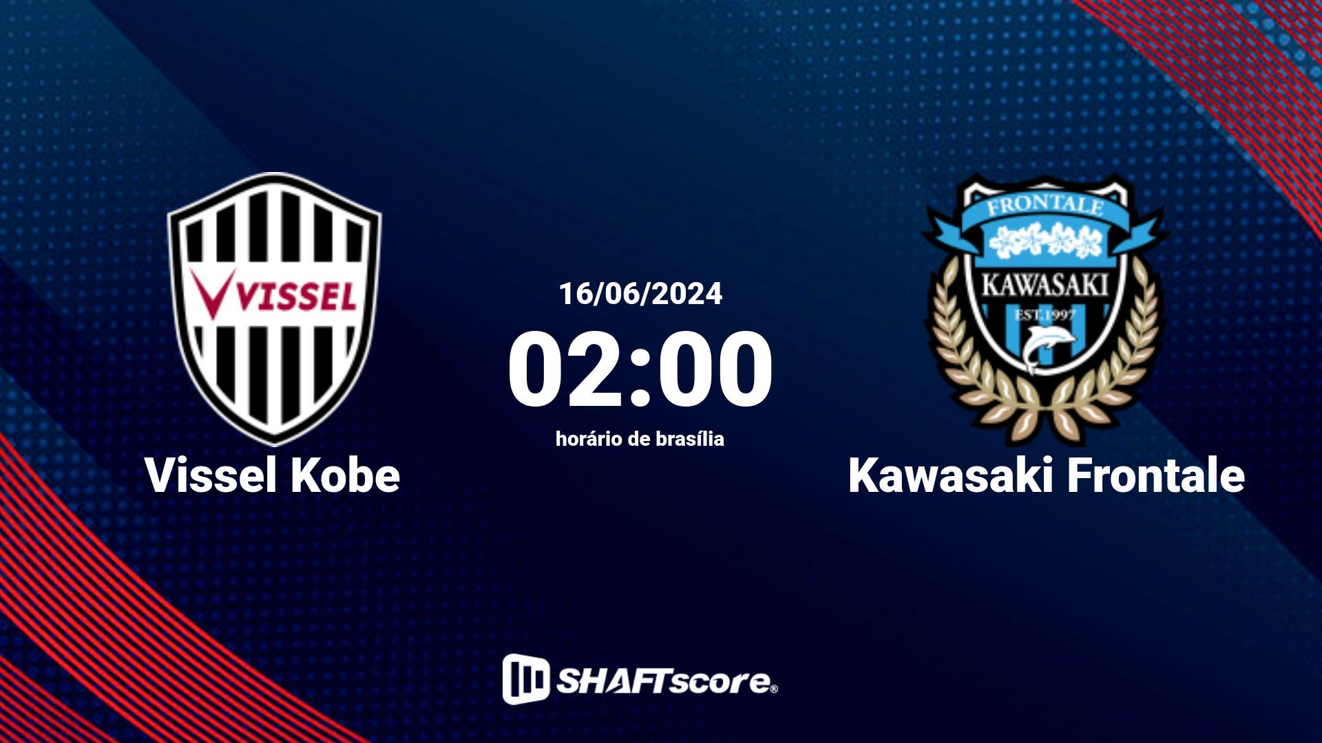 Estatísticas do jogo Vissel Kobe vs Kawasaki Frontale 16.06 02:00