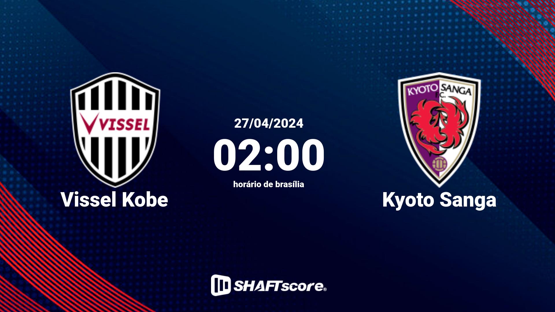 Estatísticas do jogo Vissel Kobe vs Kyoto Sanga 27.04 02:00