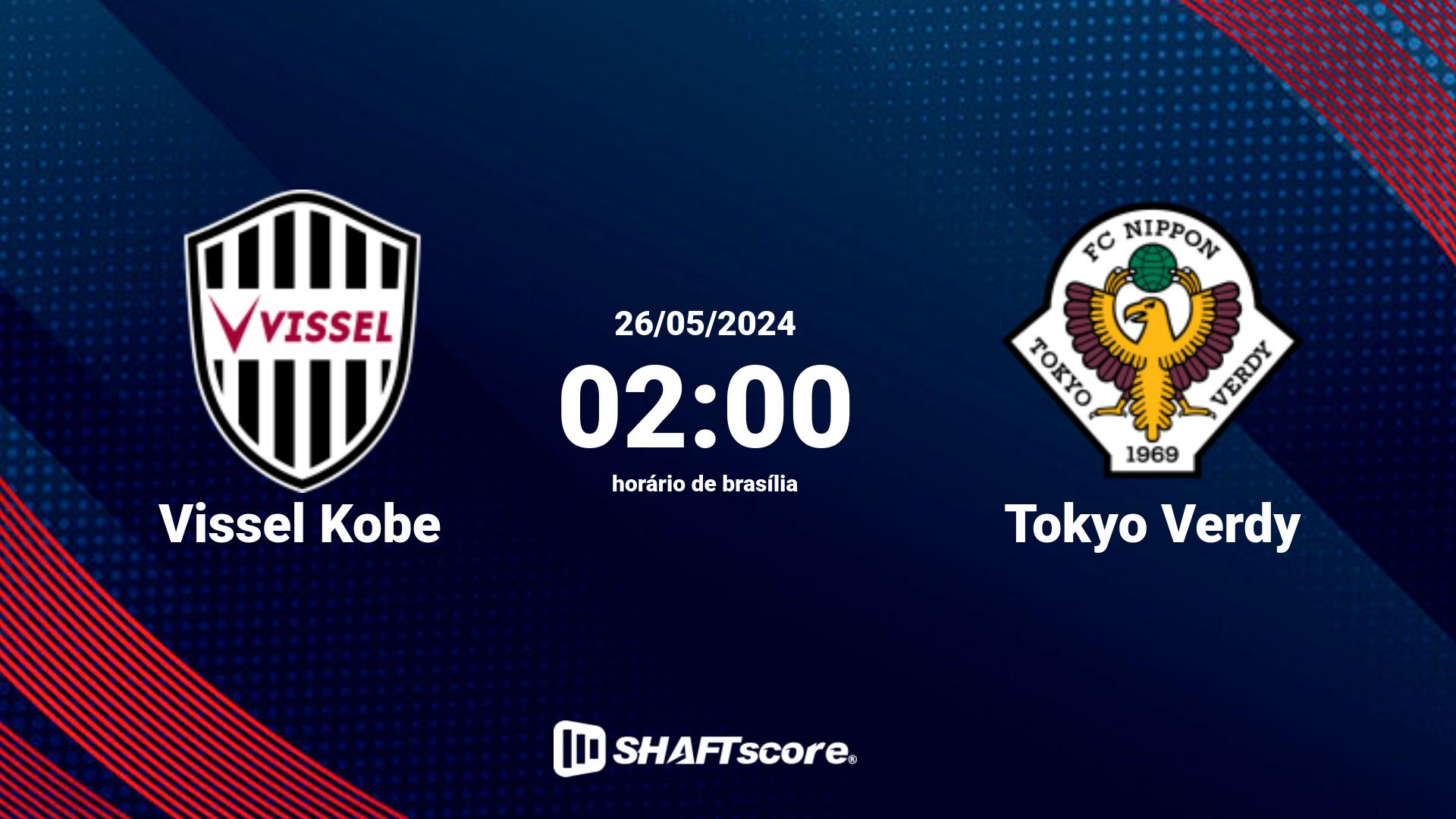 Estatísticas do jogo Vissel Kobe vs Tokyo Verdy 26.05 02:00