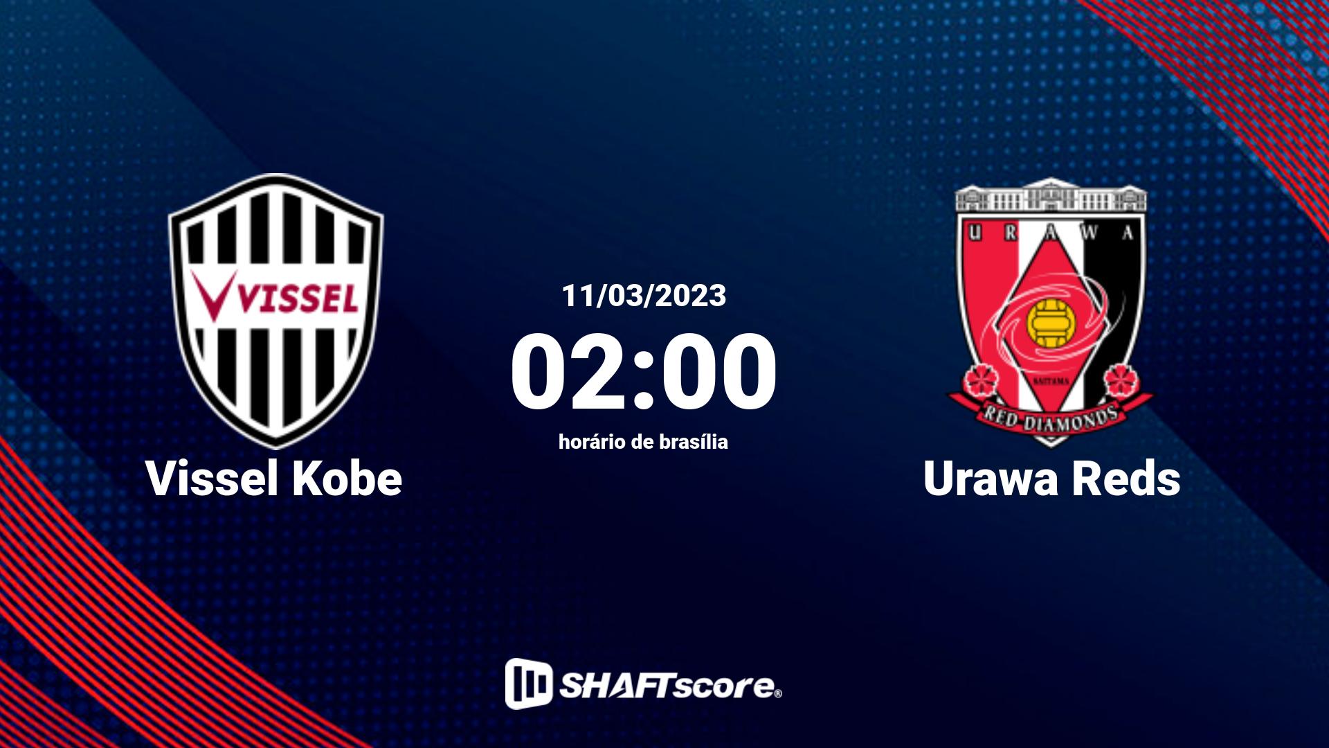 Estatísticas do jogo Vissel Kobe vs Urawa Reds 11.03 02:00