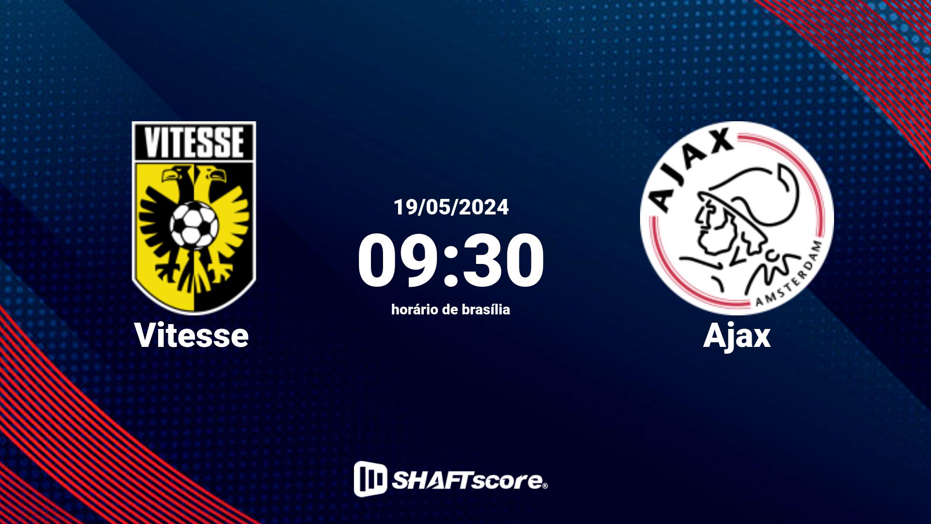 Estatísticas do jogo Vitesse vs Ajax 19.05 09:30