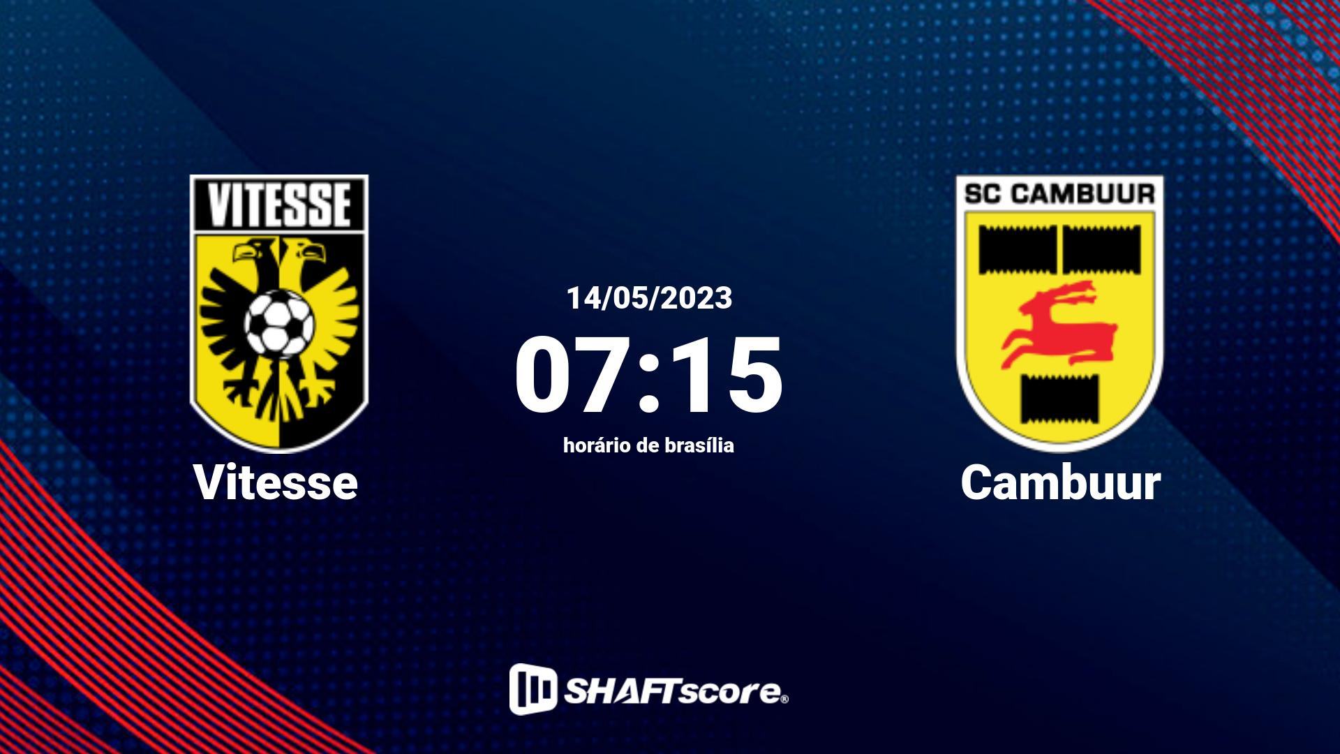 Estatísticas do jogo Vitesse vs Cambuur 14.05 07:15