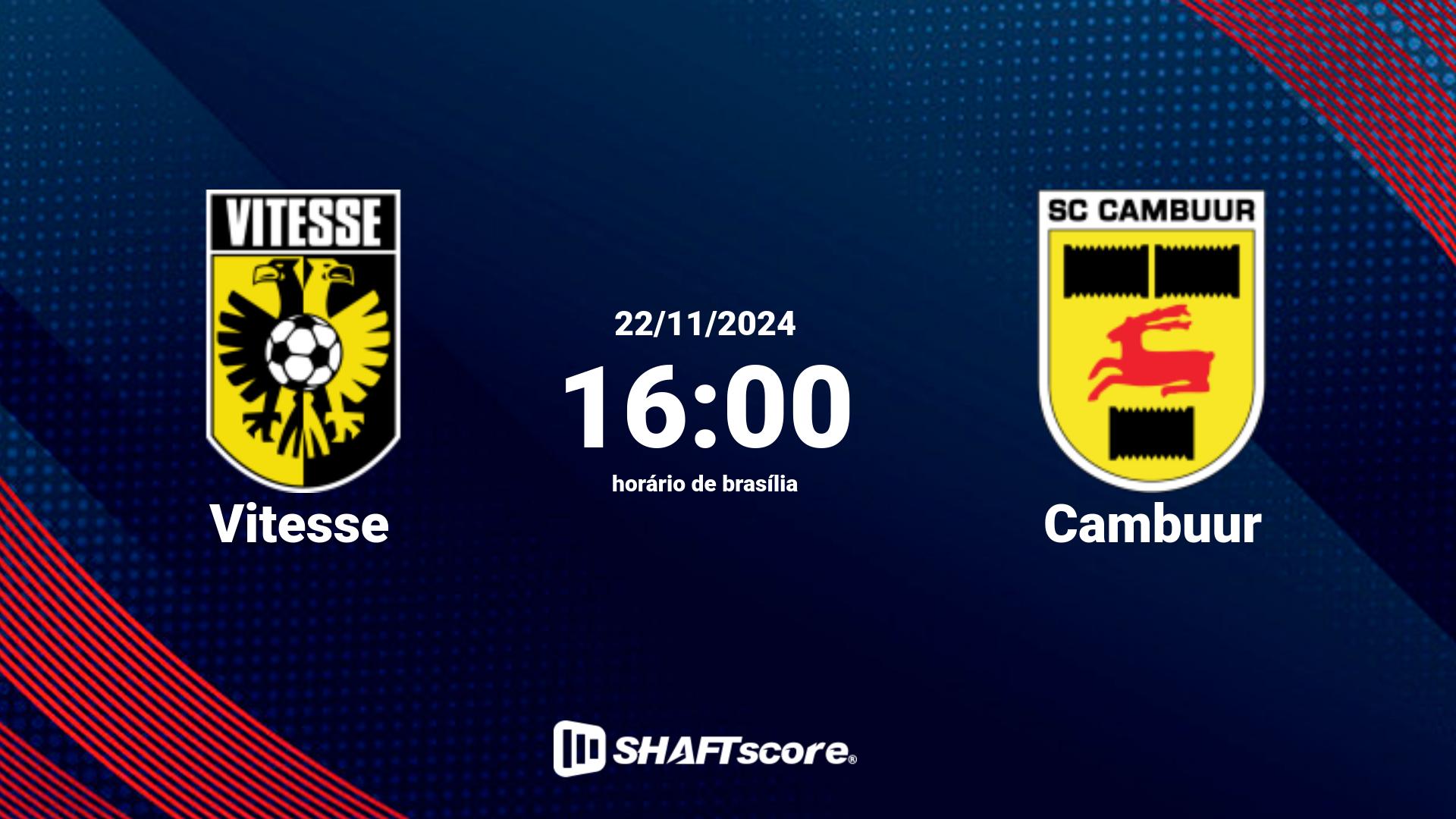 Estatísticas do jogo Vitesse vs Cambuur 22.11 16:00