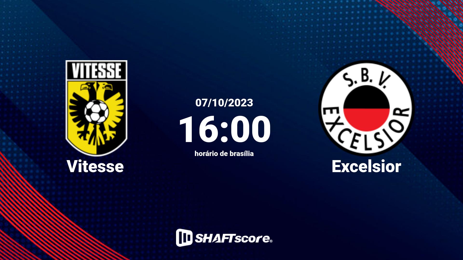 Estatísticas do jogo Vitesse vs Excelsior 07.10 16:00