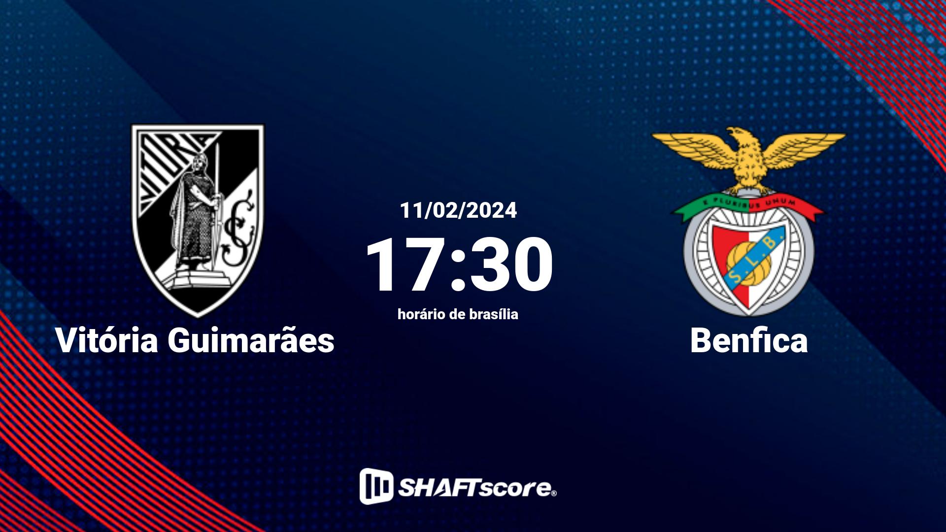 Estatísticas do jogo Vitória Guimarães vs Benfica 11.02 17:30