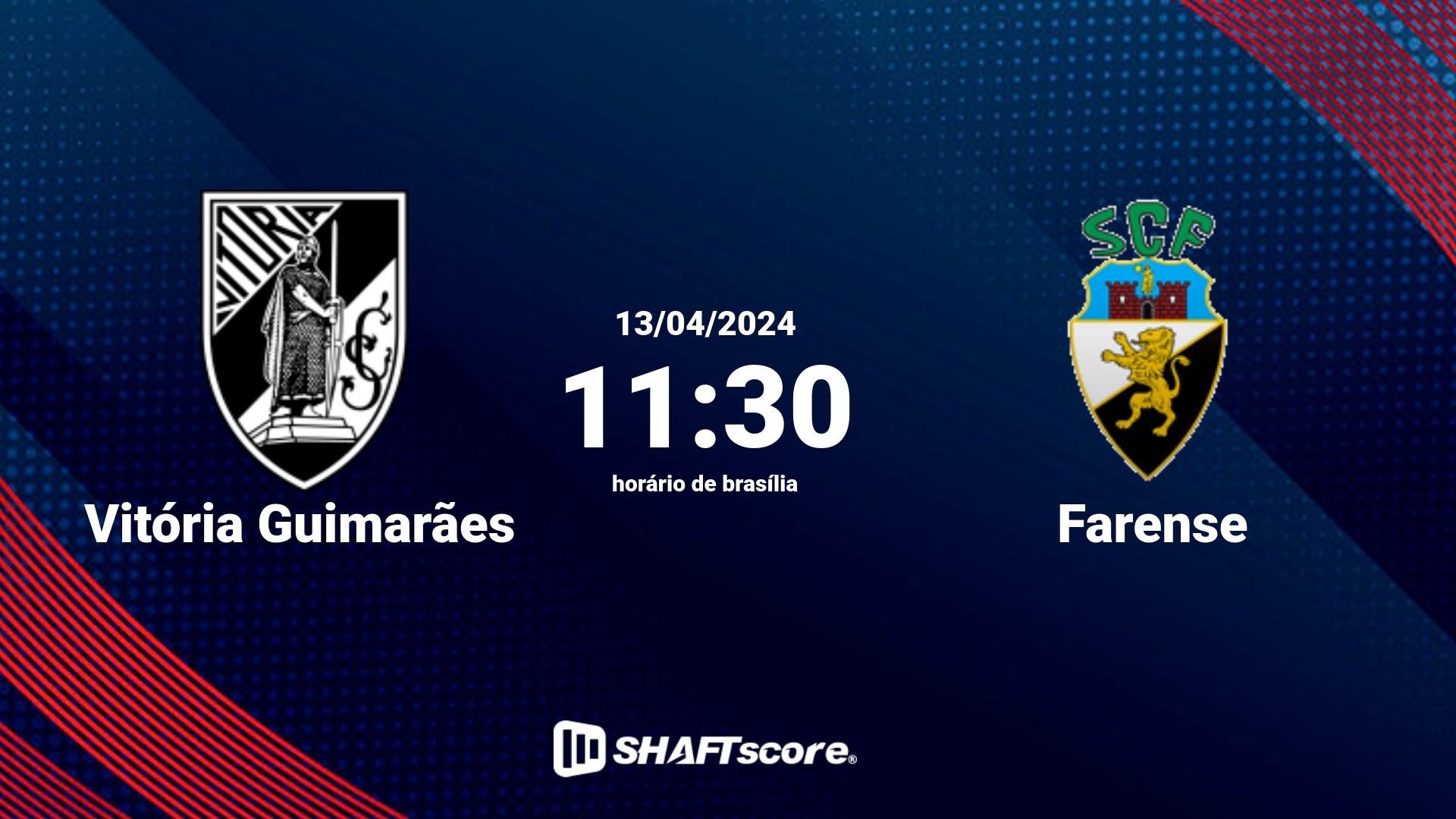 Estatísticas do jogo Vitória Guimarães vs Farense 13.04 11:30