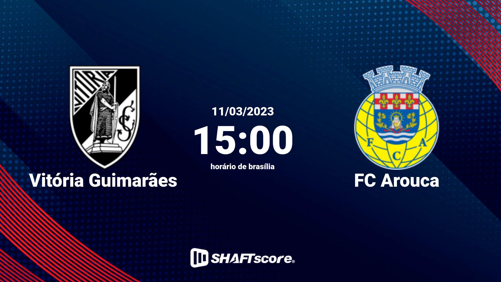 Estatísticas do jogo Vitória Guimarães vs FC Arouca 11.03 15:00