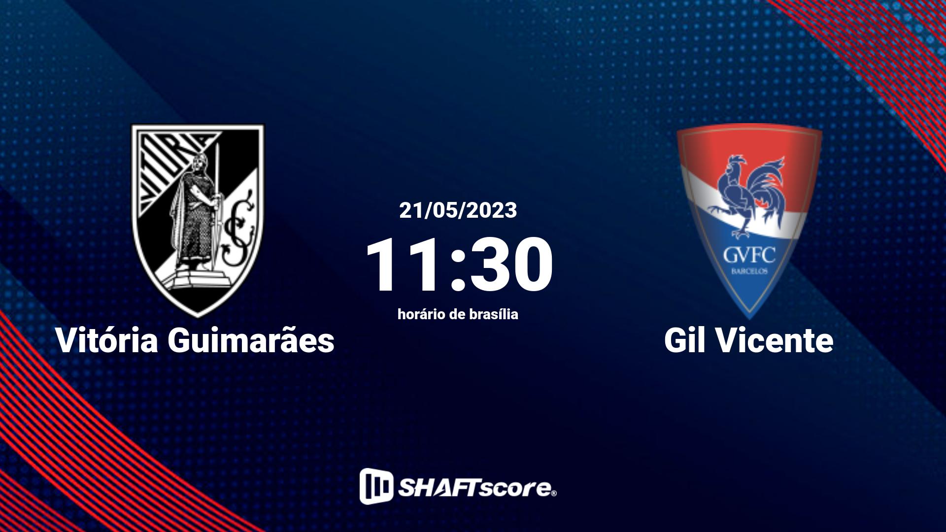 Estatísticas do jogo Vitória Guimarães vs Gil Vicente 21.05 11:30