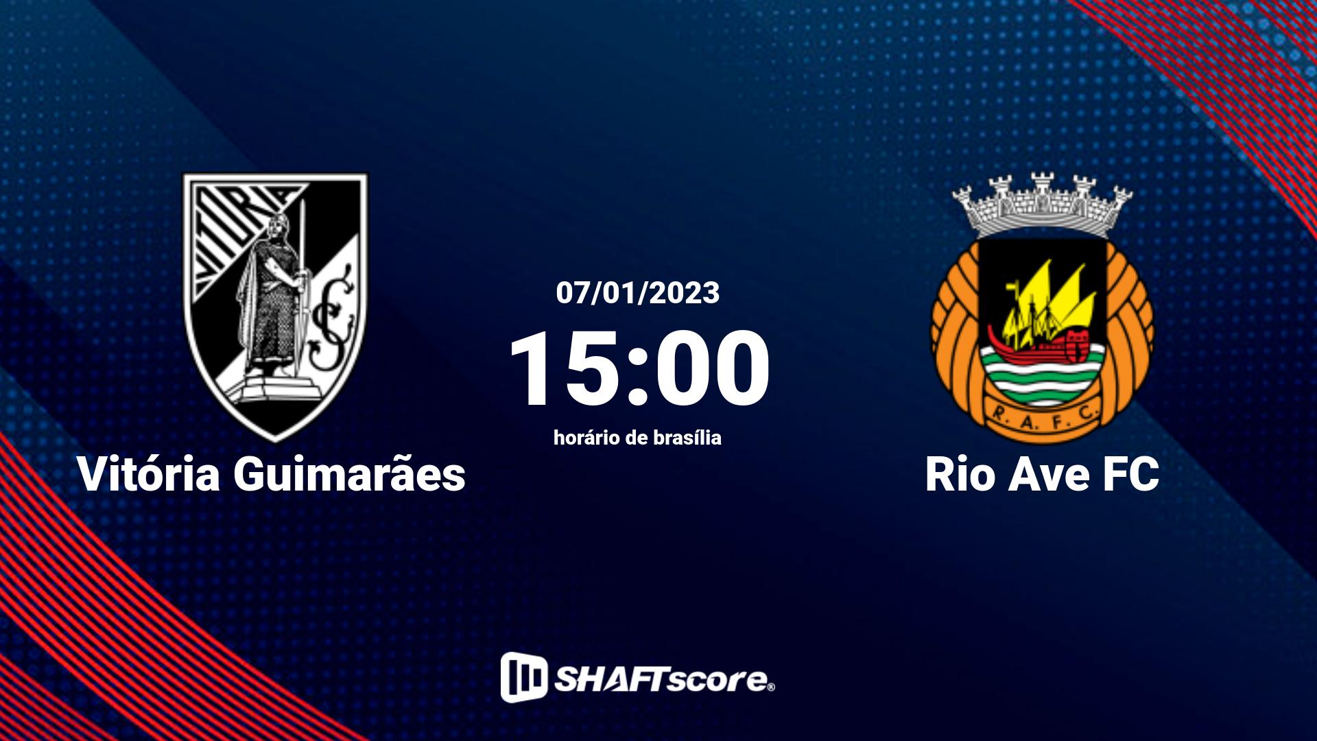 Estatísticas do jogo Vitória Guimarães vs Rio Ave FC 07.01 15:00