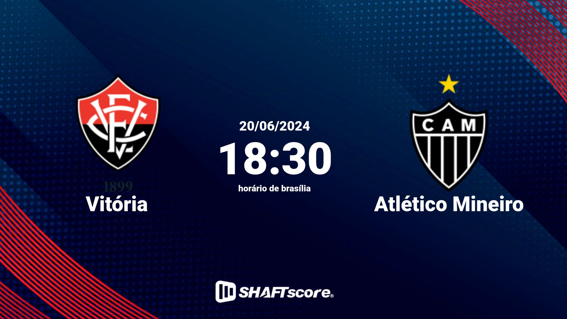 Estatísticas do jogo Vitória vs Atlético Mineiro 20.06 18:30