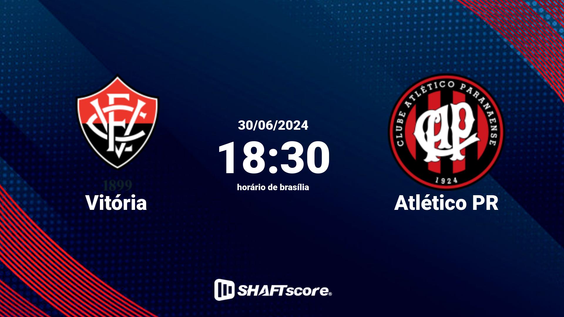 Estatísticas do jogo Vitória vs Atlético PR 30.06 18:30