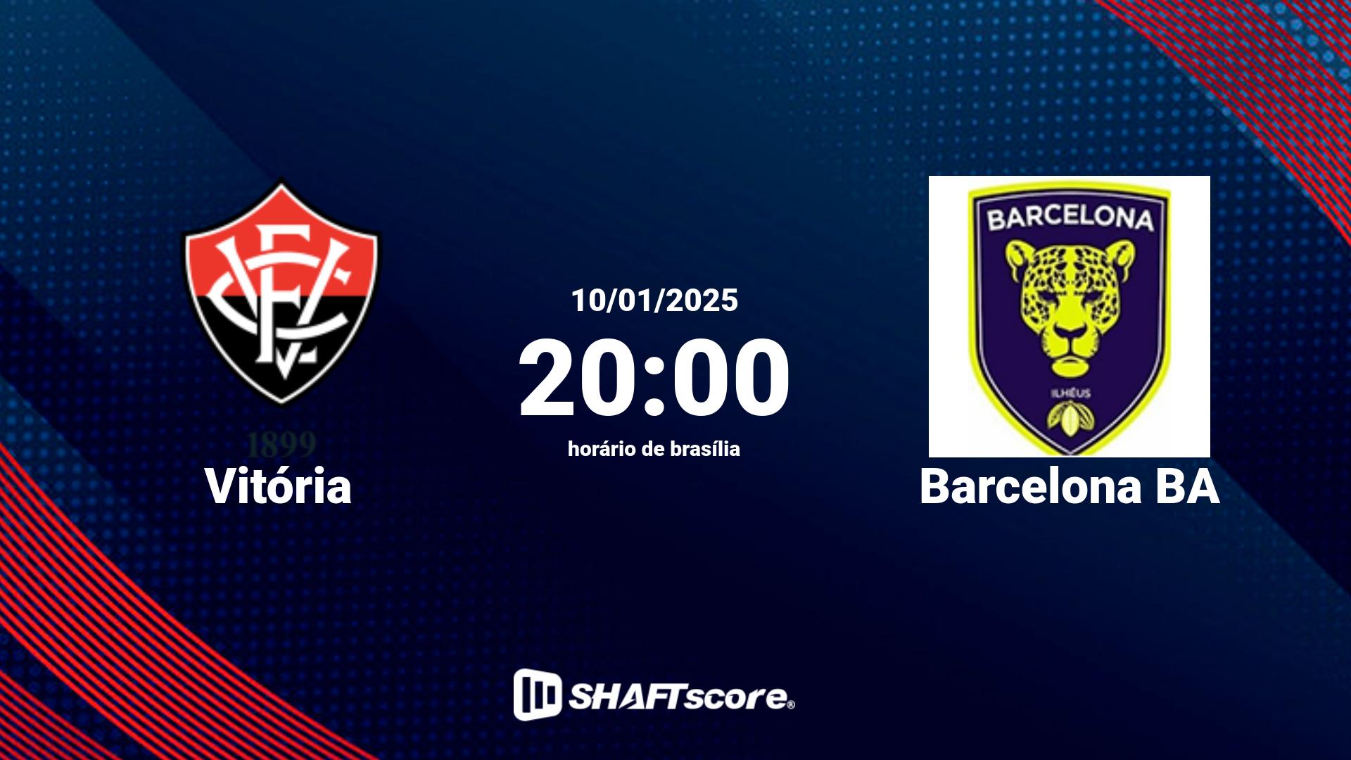 Estatísticas do jogo Vitória vs Barcelona BA 10.01 20:00